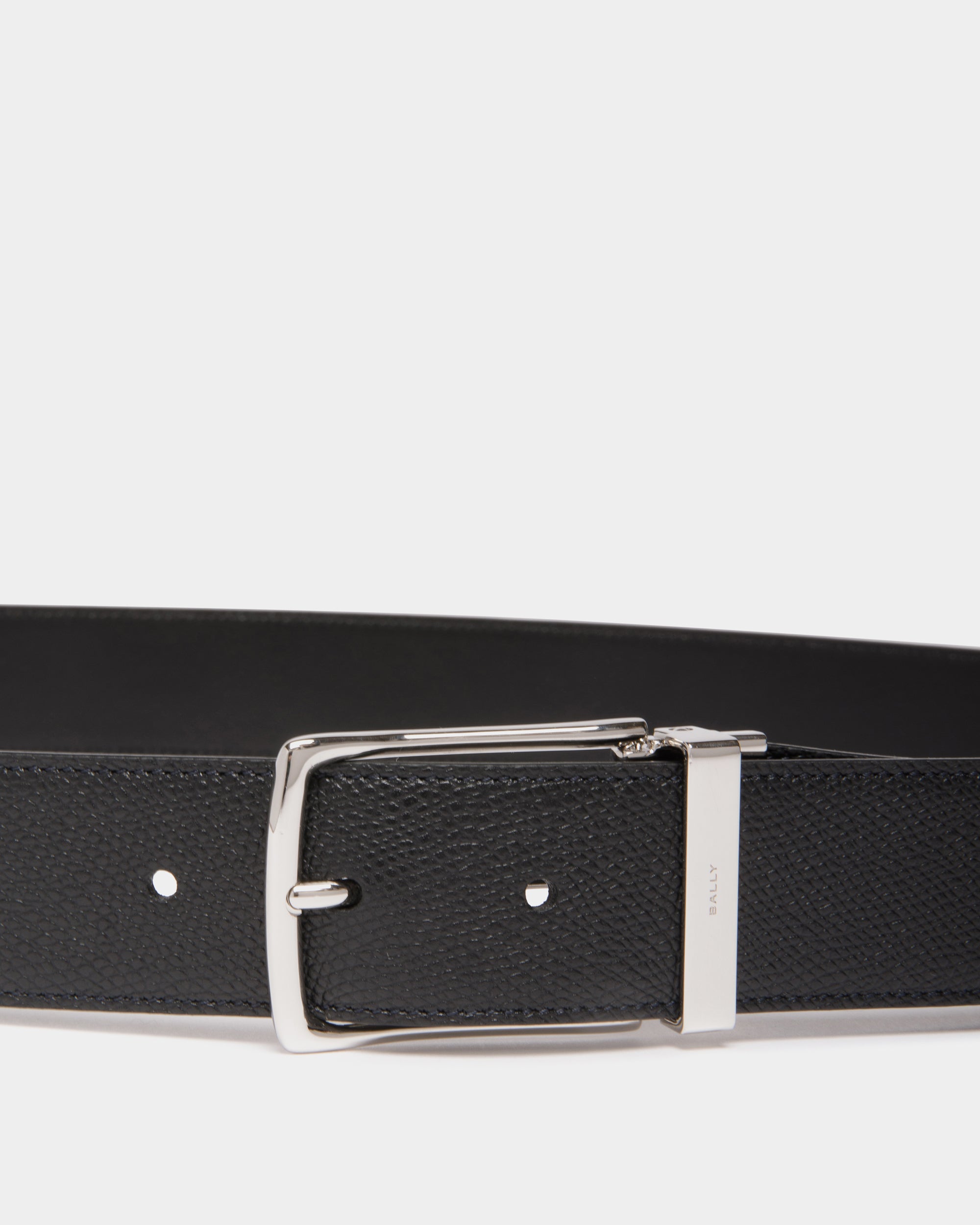 Ceinture Ketter 35 mm Réversible Et Ajustable En Cuir Noir - Homme - Bally - 04