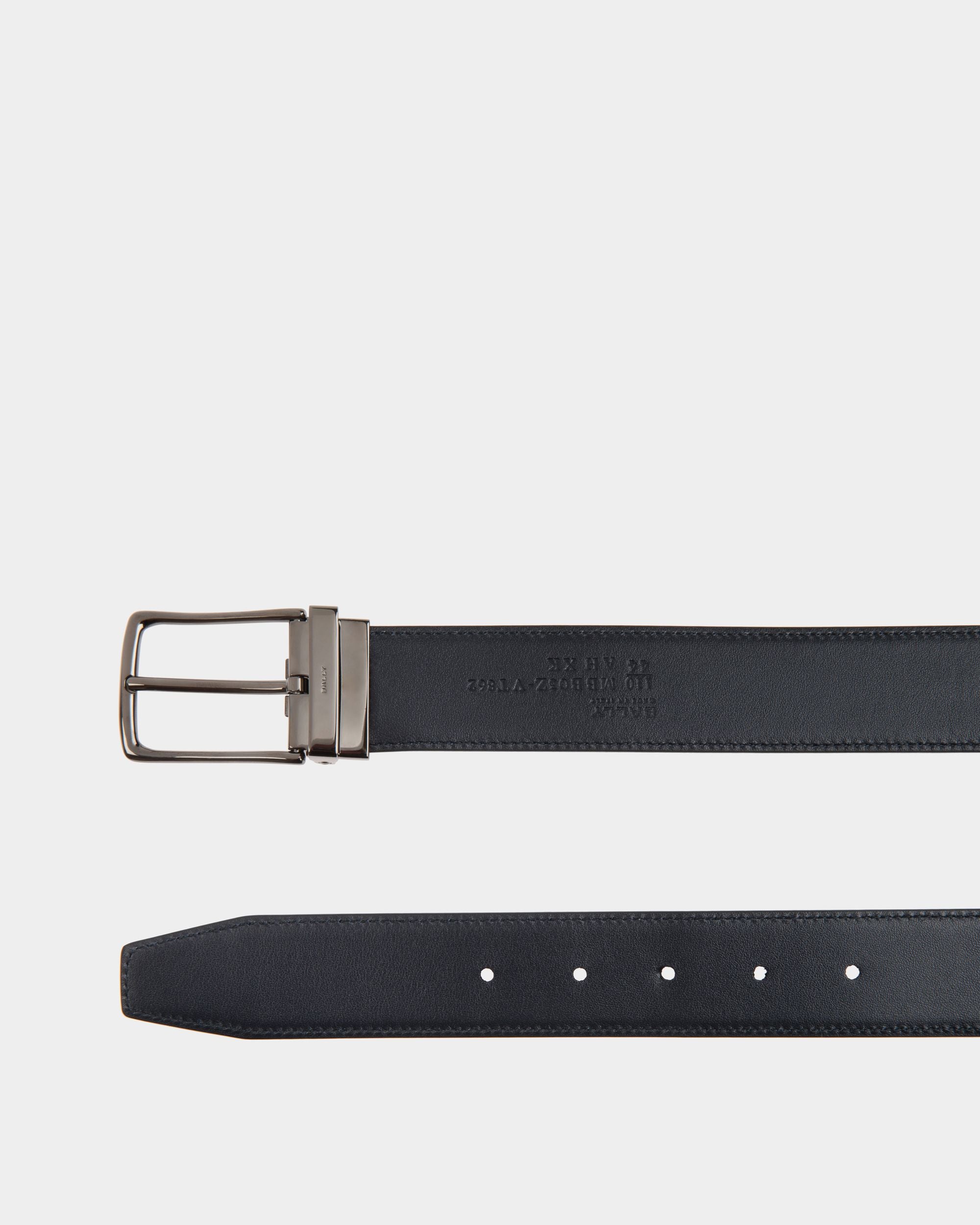 Ketter 35 mm Verstellbarer Wendegürtel Aus Leder In Schwarz Und Navy Blue - Herren - Bally - 02