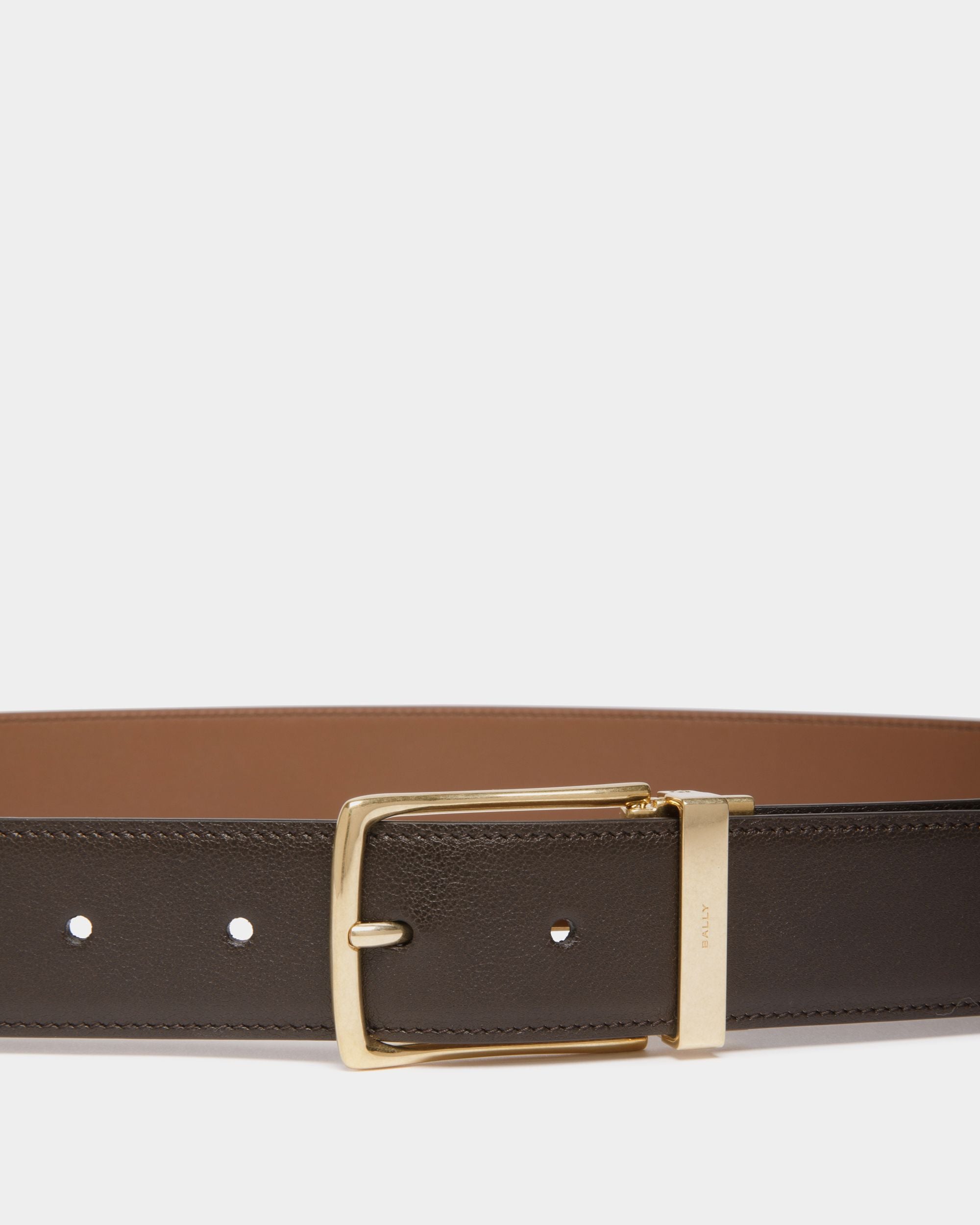 Ketter 35mm Reversible And Adjustable Belt in Brown Leather - Herren - Bally - 04