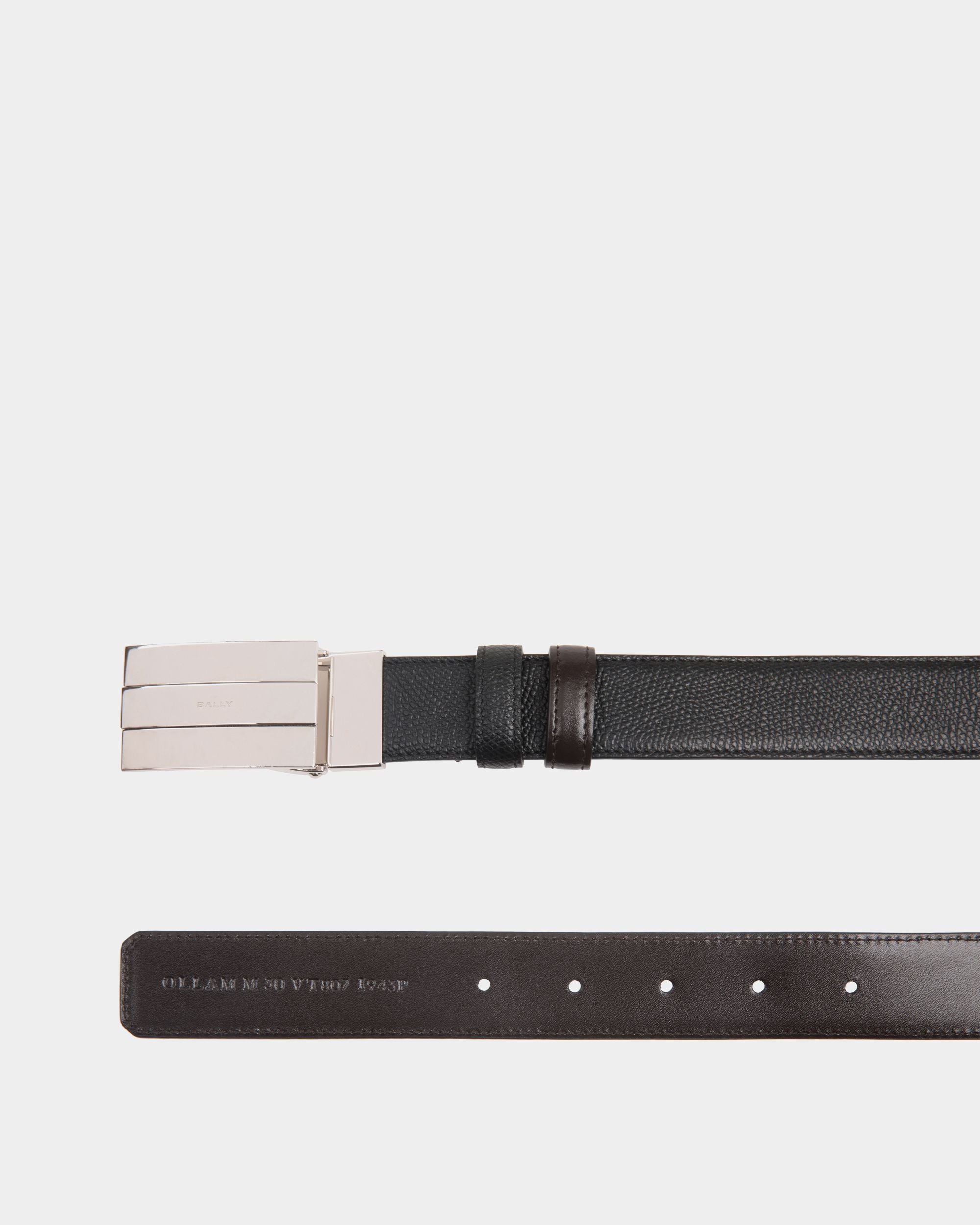 Ollam 30mm Reversible And Adjustable Belt in Black And Brown Leather - Homme - Bally - 03