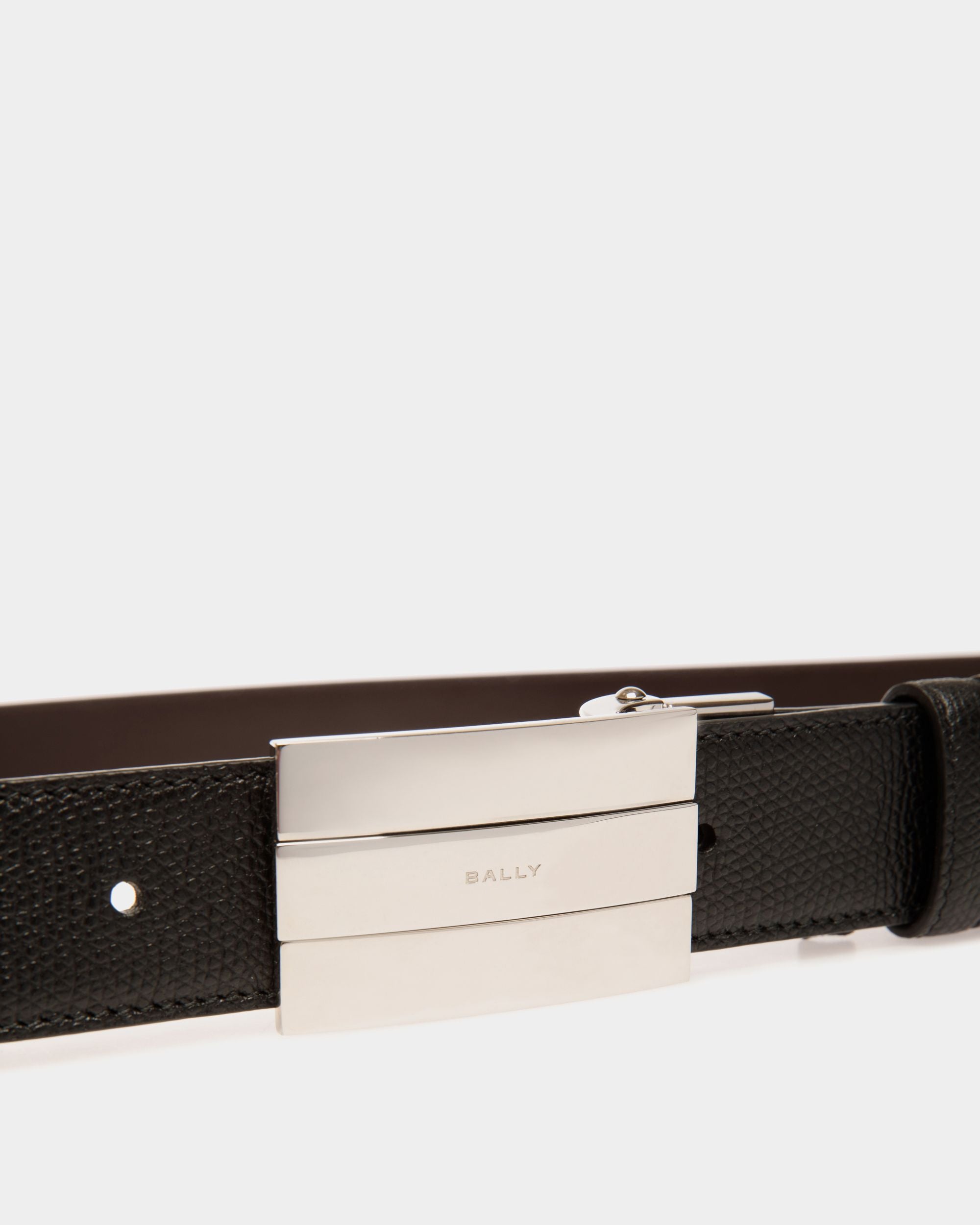 Ollam 30mm Reversible And Adjustable Belt in Black And Brown Leather - Homme - Bally - 04