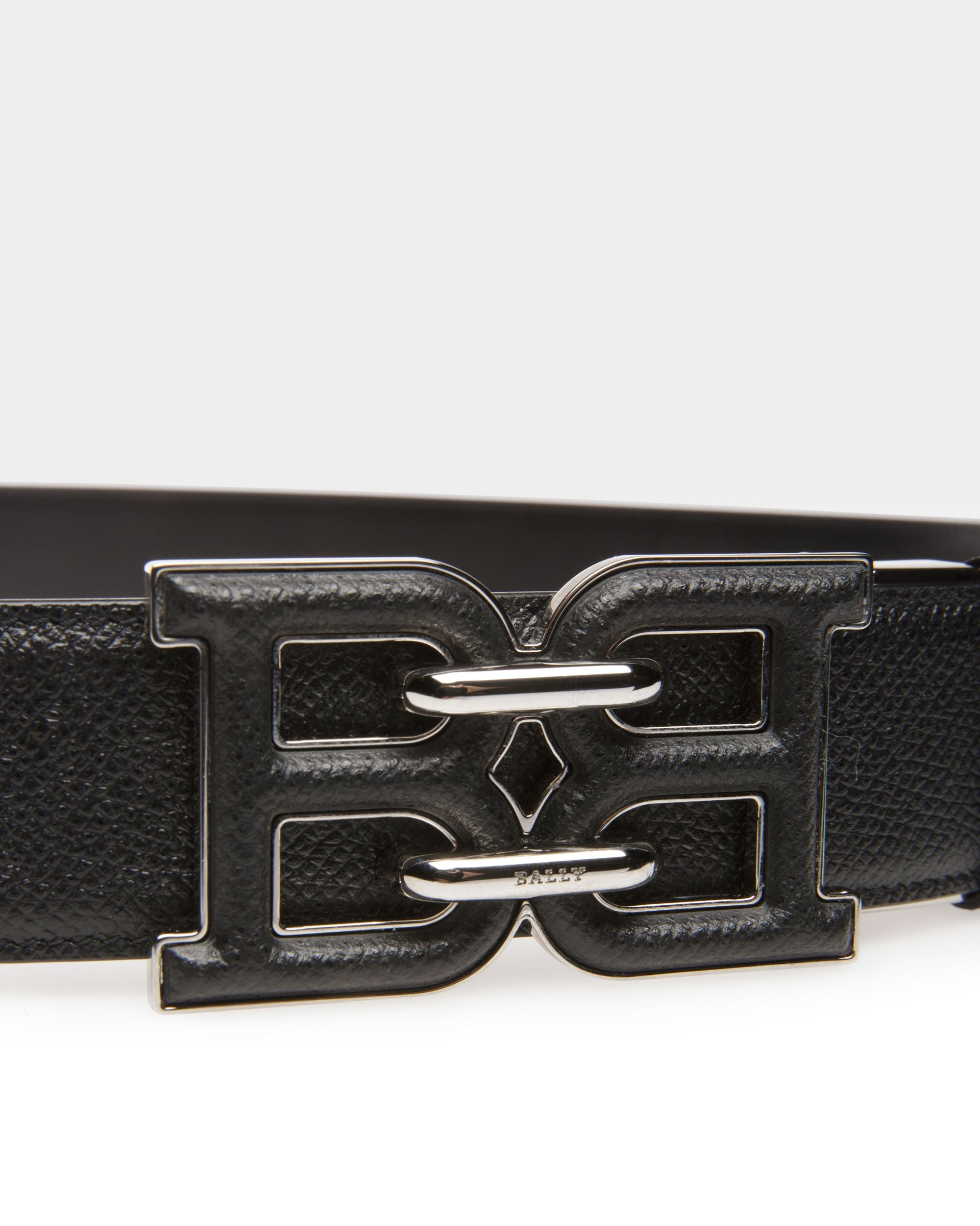 B-Chain Ceinture 35 Mm En Cuir Bleu Marine - Homme - Bally - 03