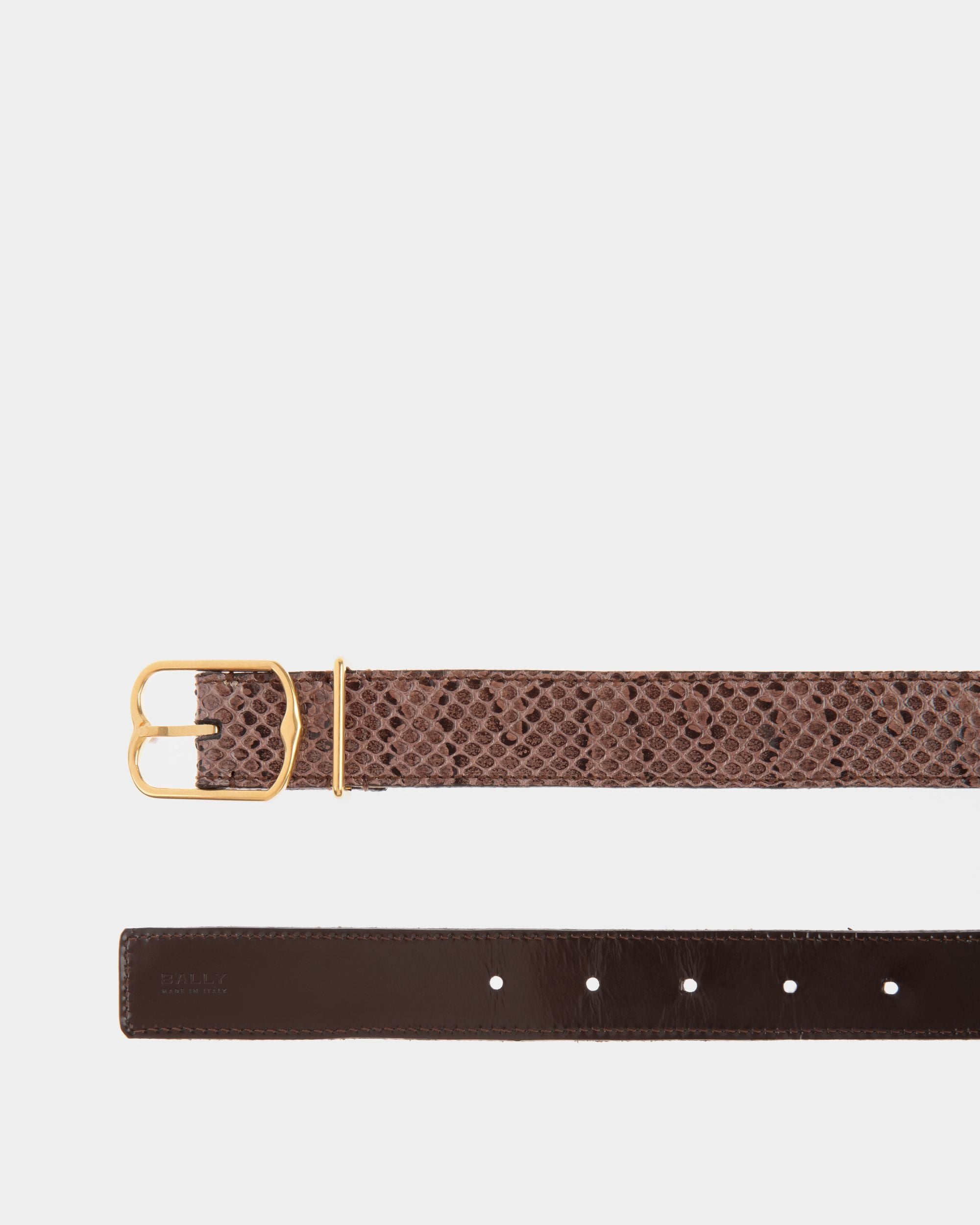 Cinturón De 35 mm Emblem Buckle De Piel Negra - Hombre - Bally - 02