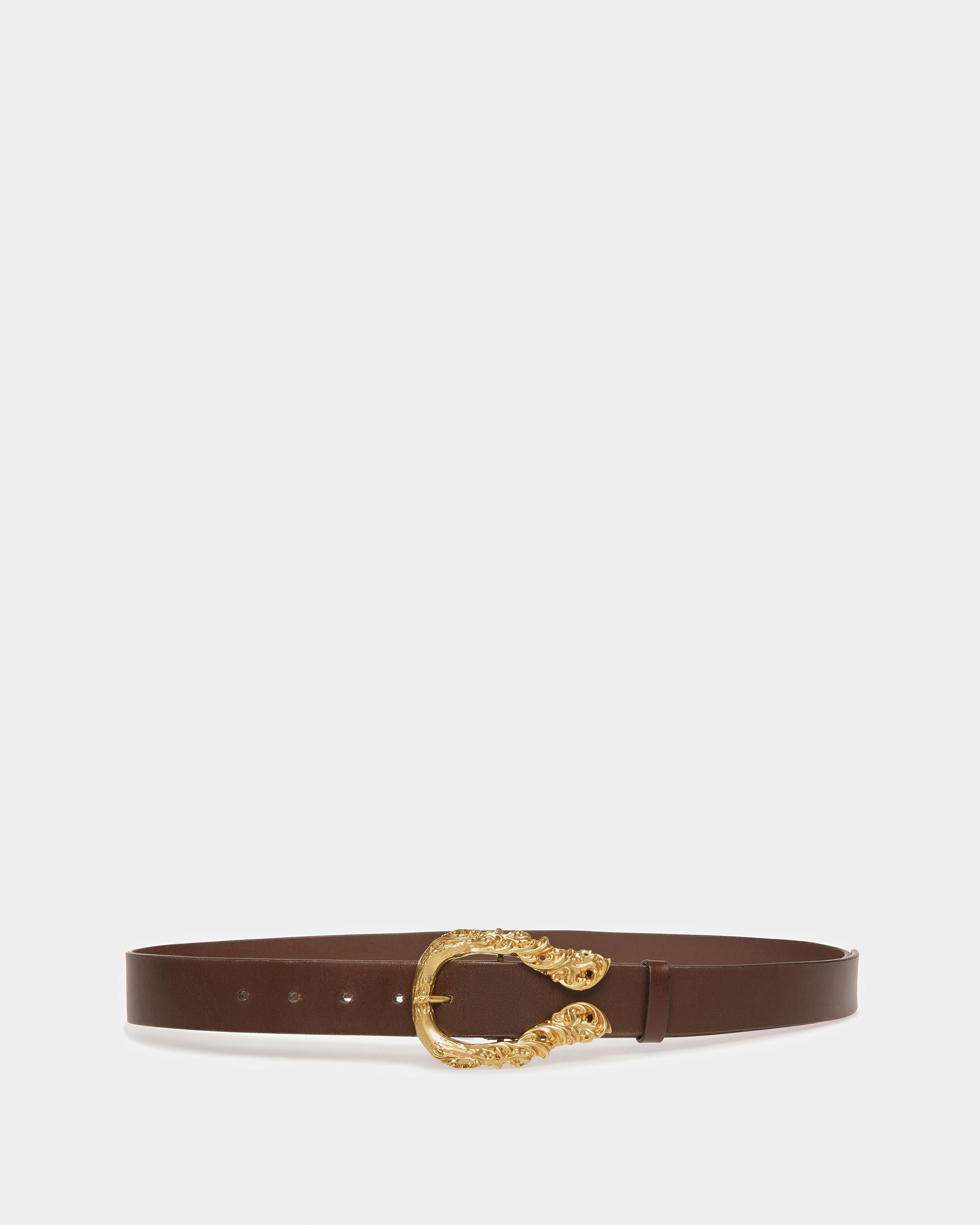 Baroque Leather 4mm Belt - Men's - Bally - 01