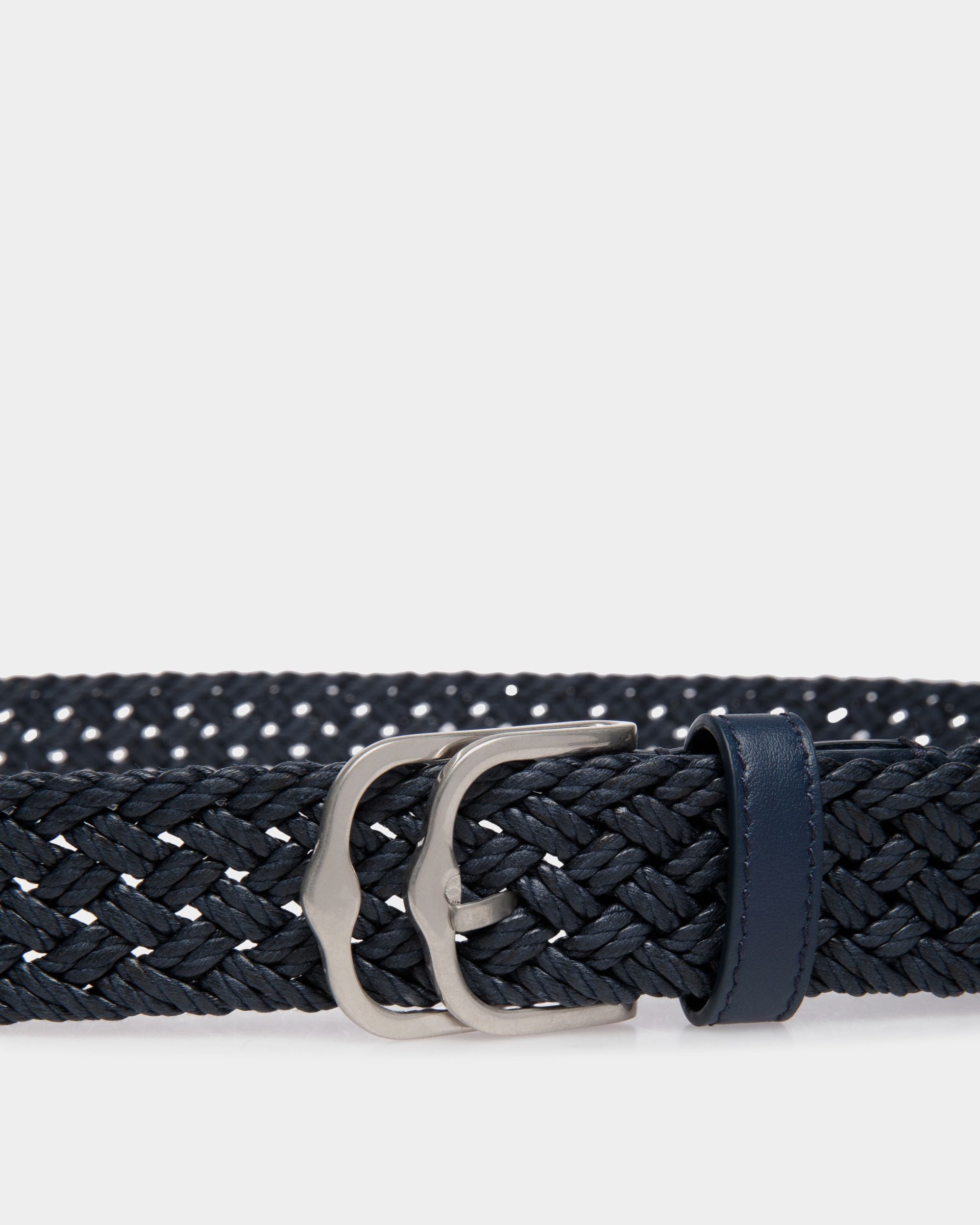 Ceinture Embert 30 mm En Cuir Et Tissu - Homme - Bally - 03