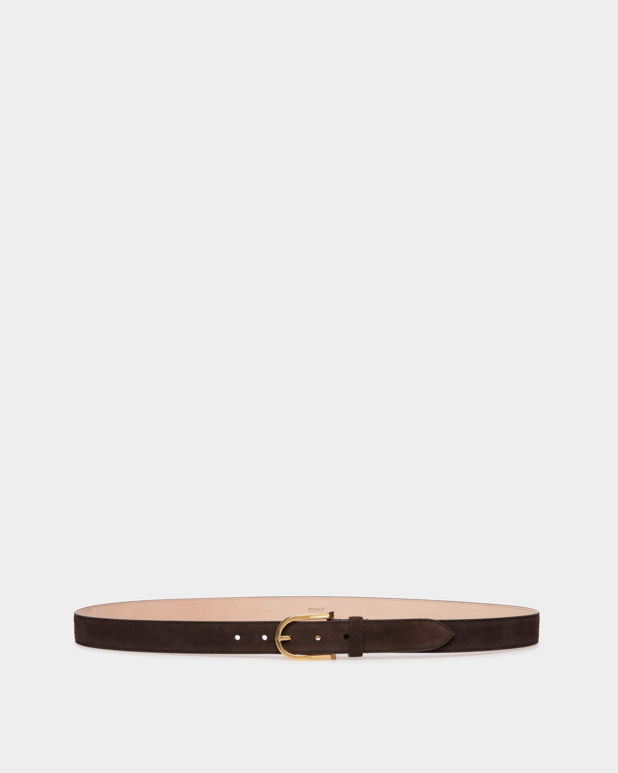 Ceinture Udy 30 mm En Daim Ebano - Homme - Bally - 01