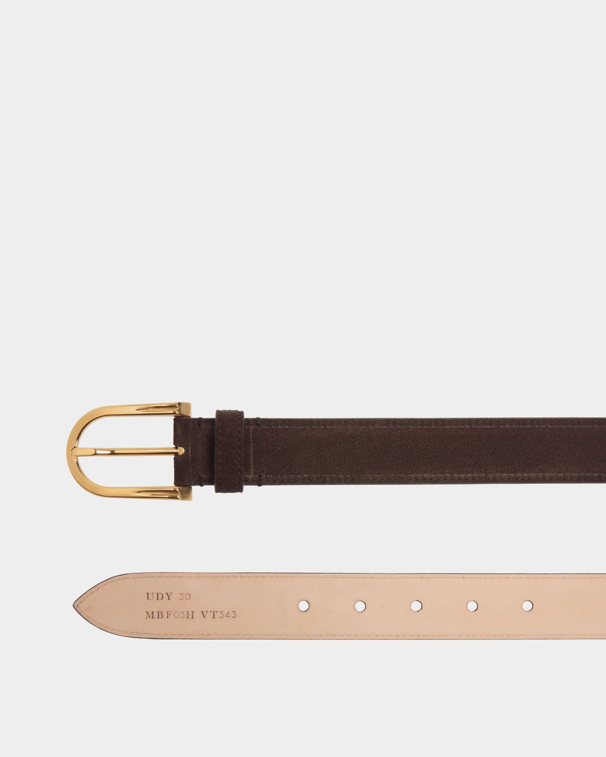 Ceinture Udy 30 mm En Daim Ebano - Homme - Bally - 02
