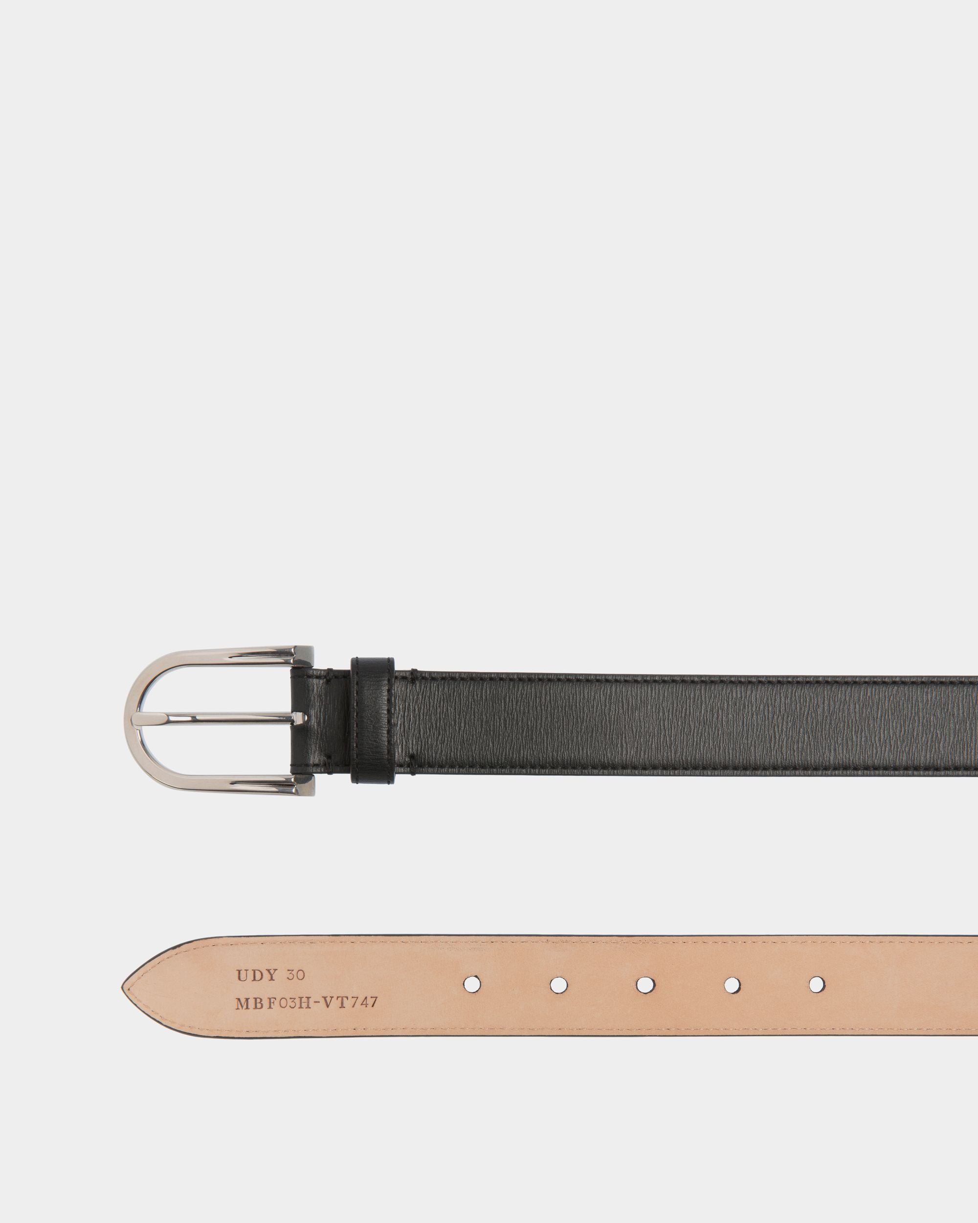 Ceinture Udy 30 mm En Cuir Noir - Homme - Bally - 02