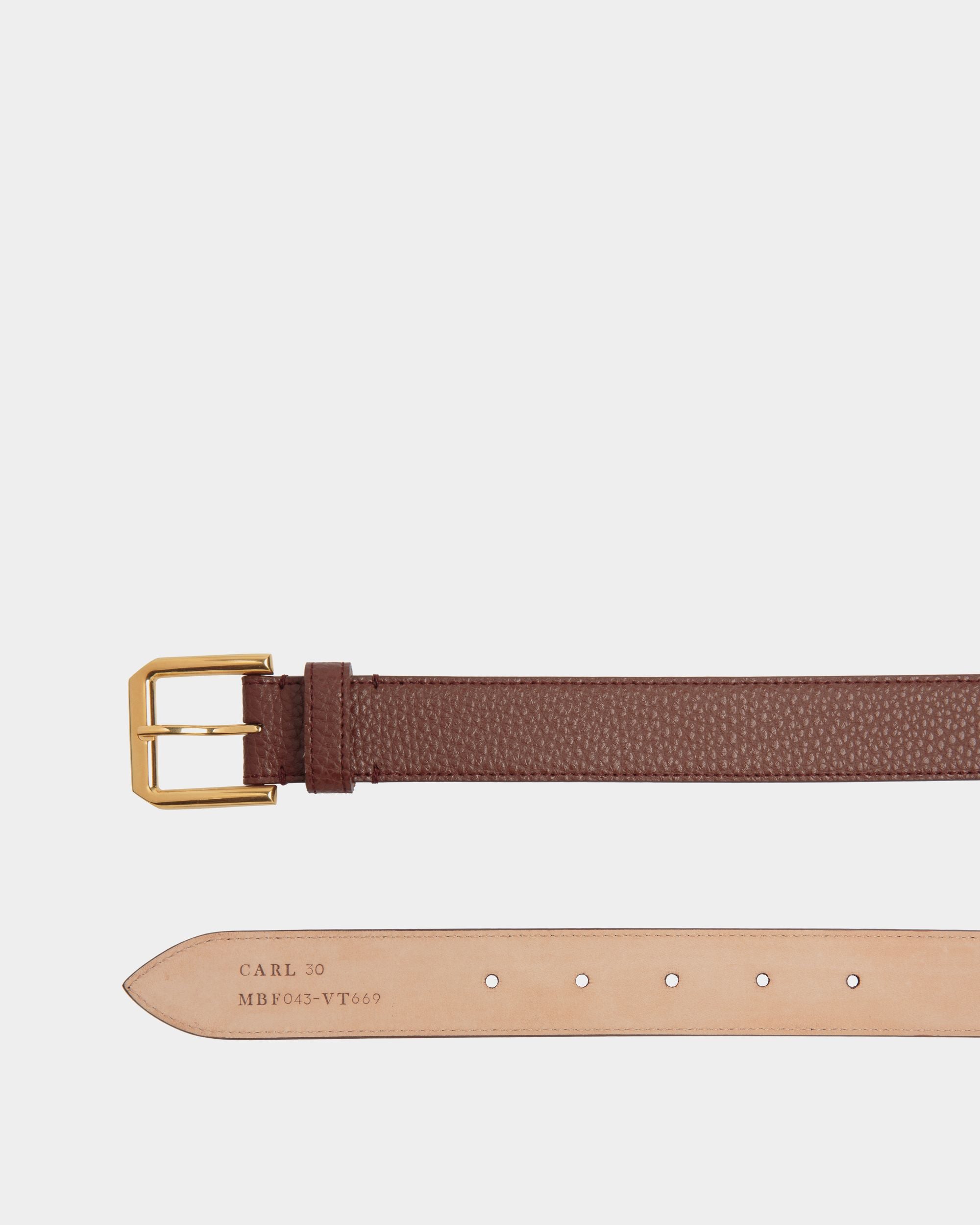 Ceinture Carl 30 mm En Cuir Marron - Homme - Bally - 02