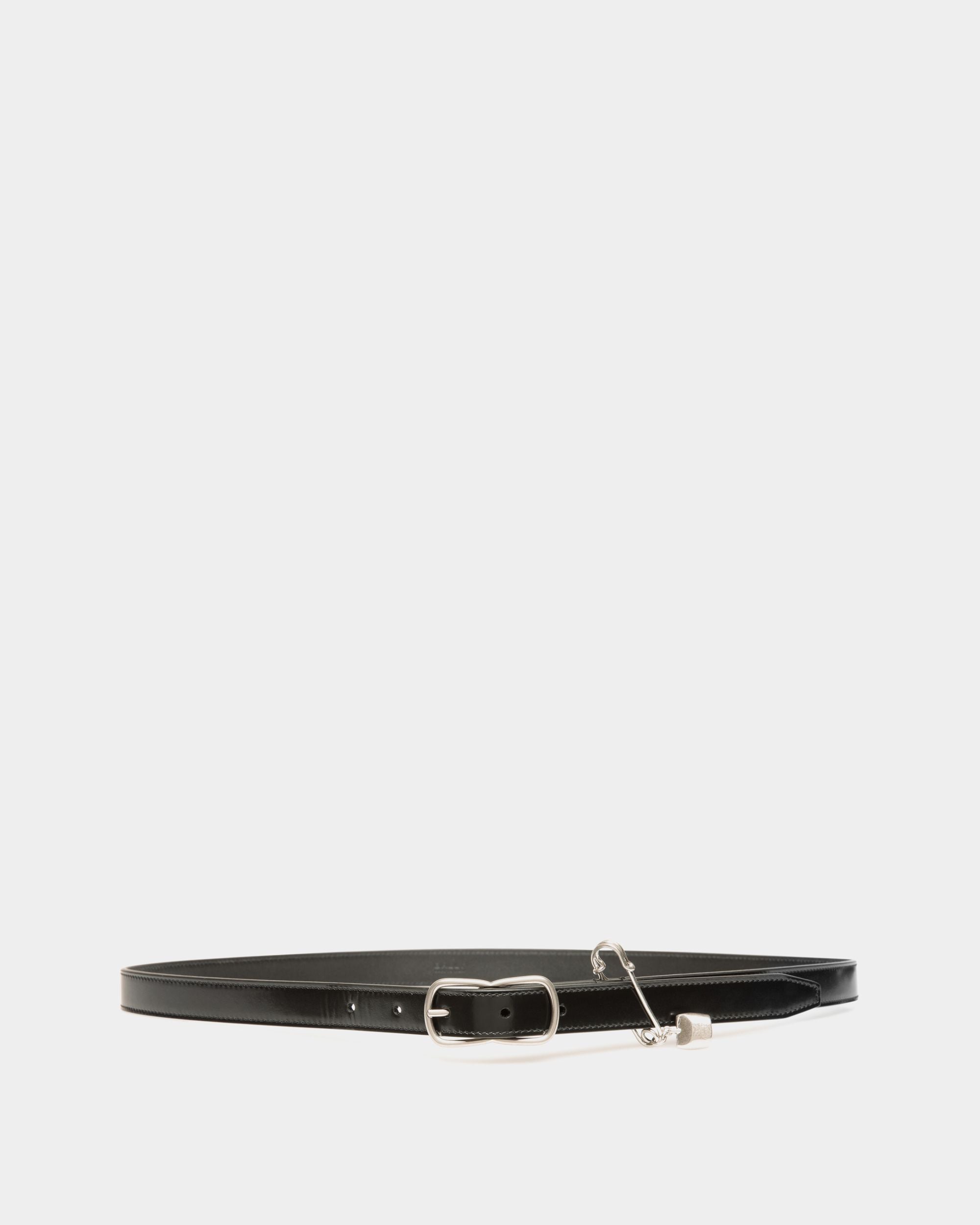 Ceinture Loto Pin 20 mm En Cuir Noir - Homme - Bally - 01