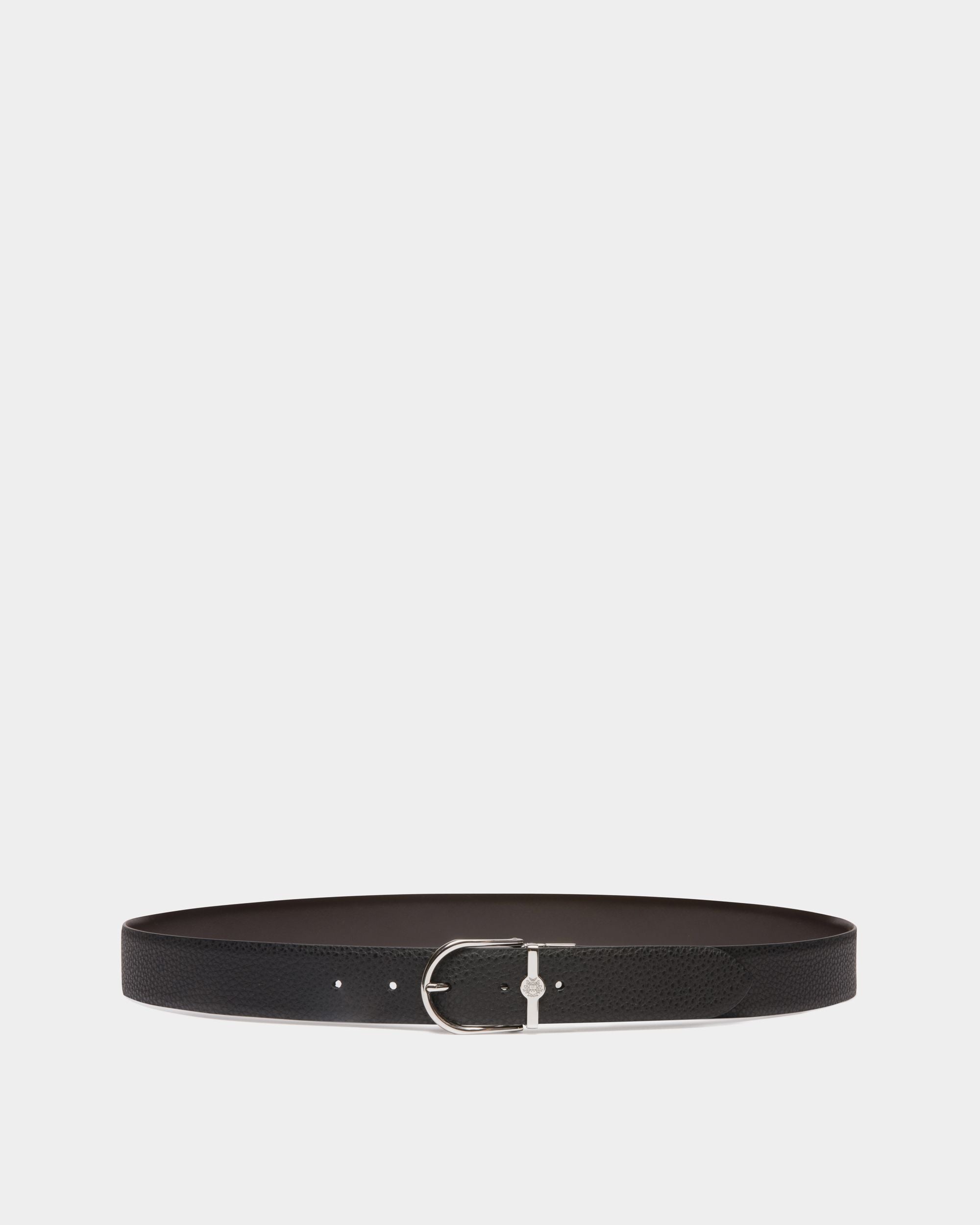 Ceinture Hanky 35 Mm Réversible En Cuir Noir Et Marron - Homme - Bally - 01