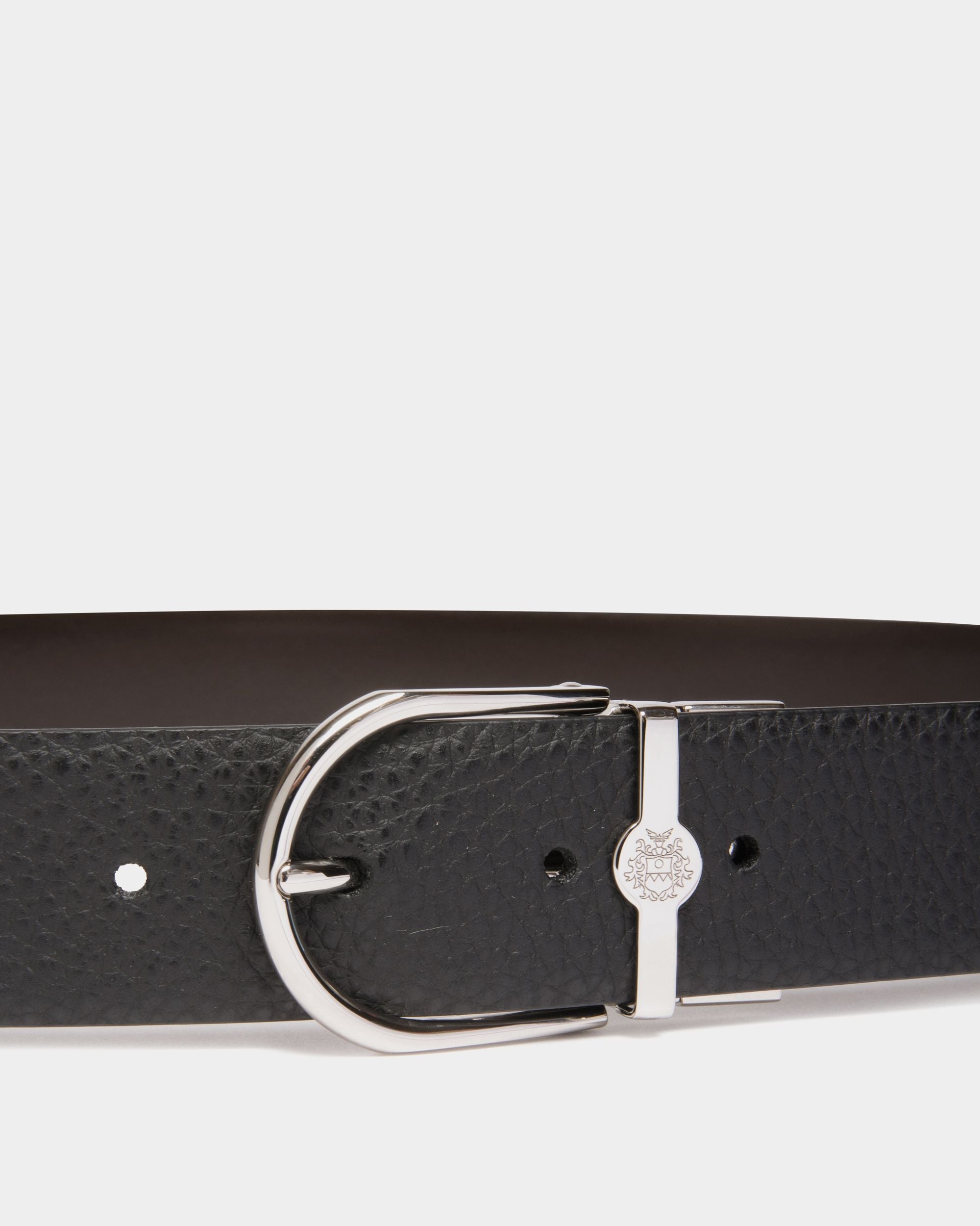 Ceinture Hanky 35 Mm Réversible En Cuir Noir Et Marron - Homme - Bally - 03