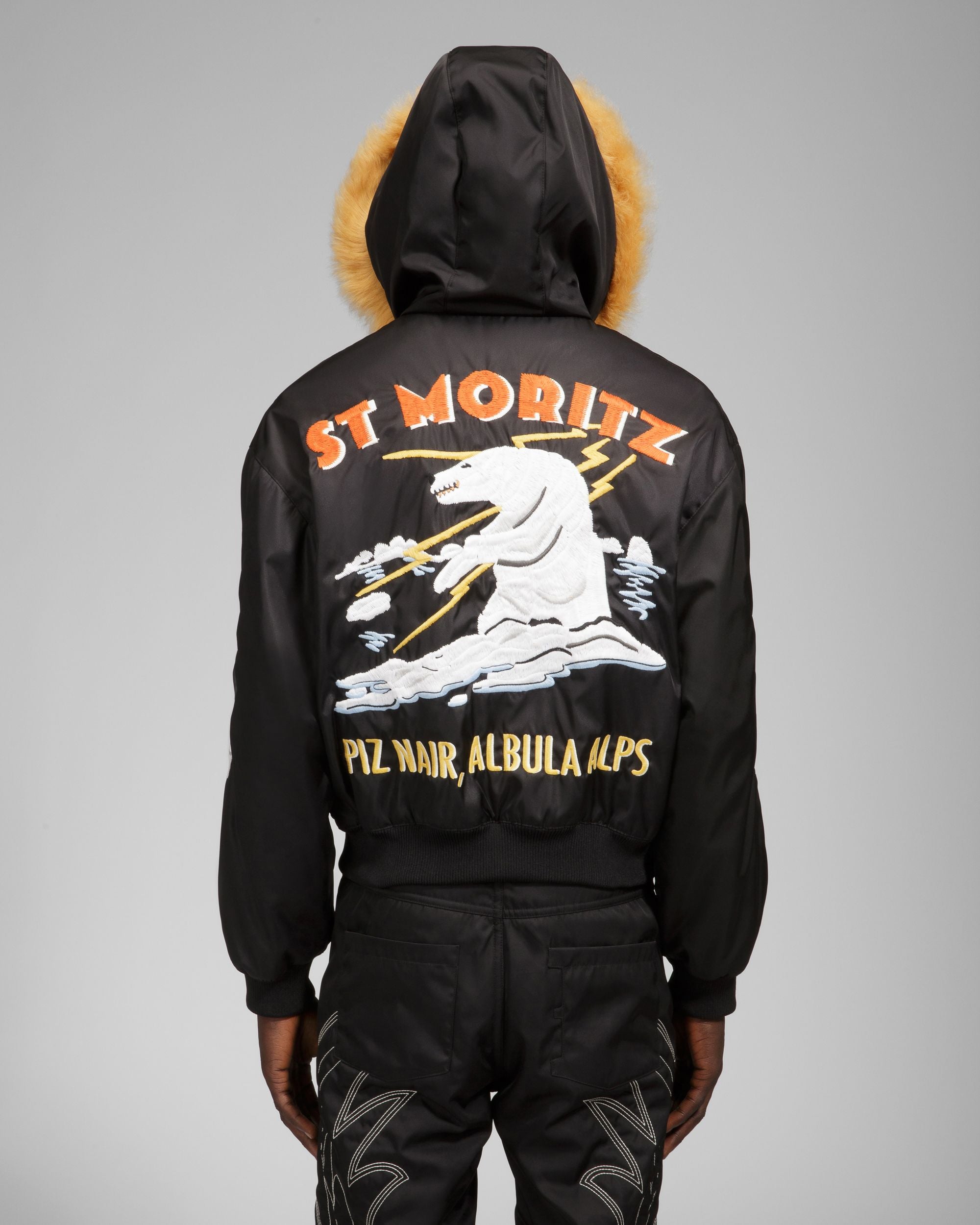 Blouson Bomber À Capuche En Mouton Retourné - Homme - Bally - 01