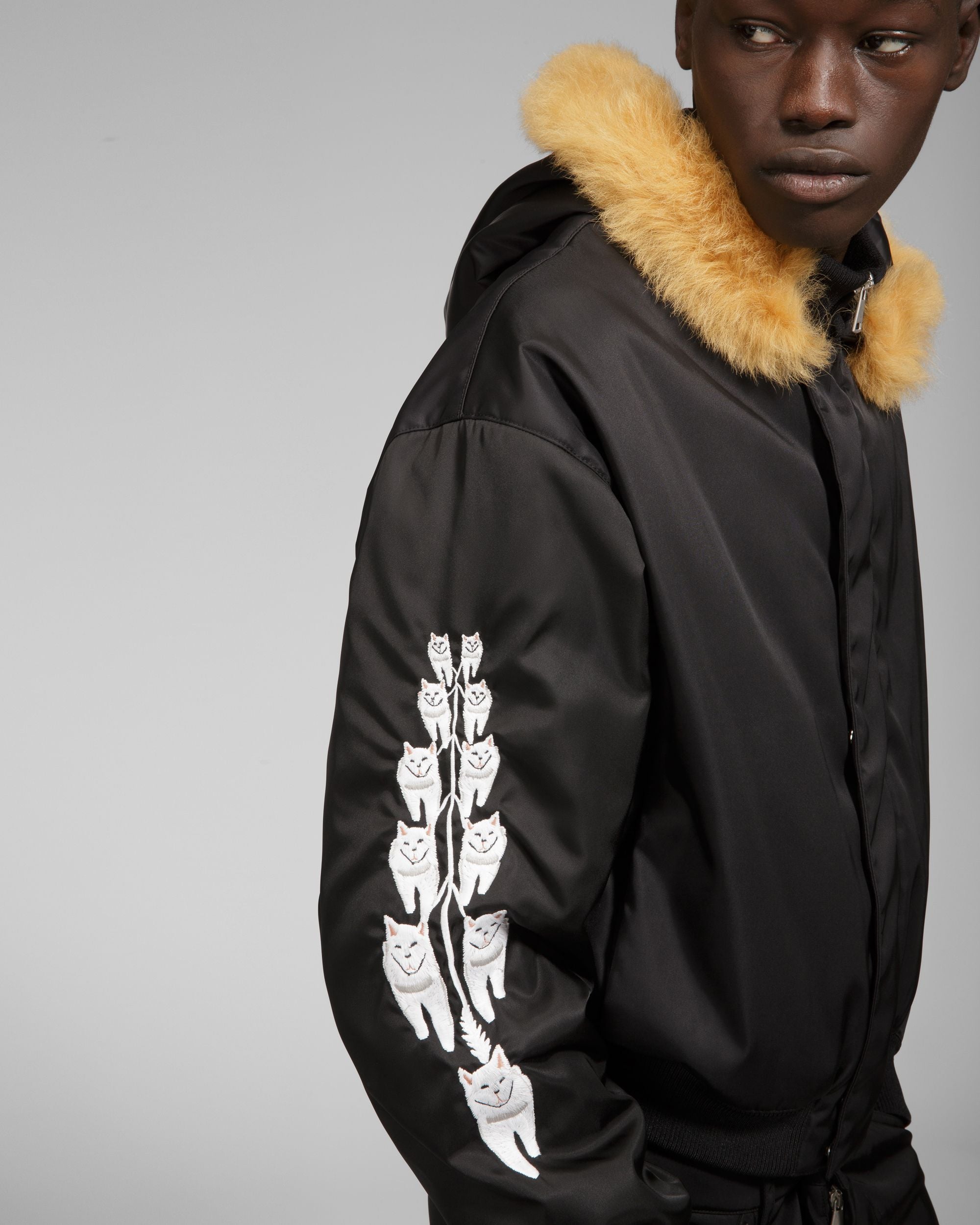 Blouson Bomber À Capuche En Mouton Retourné - Homme - Bally - 04
