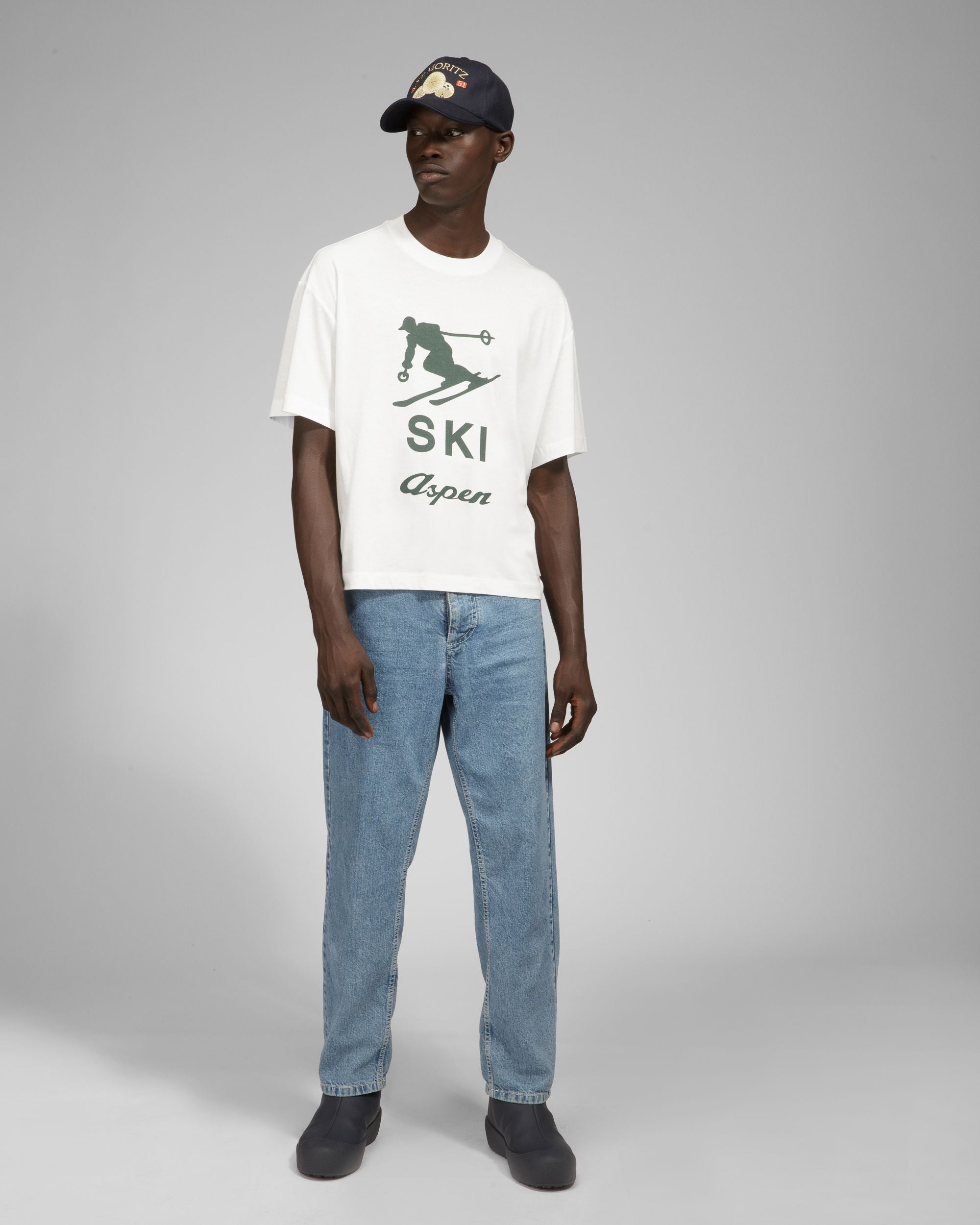 T-Shirt Ski St Moritz Baumwoll-T-Shirt In Elfenbein - Herren - Bally - 02