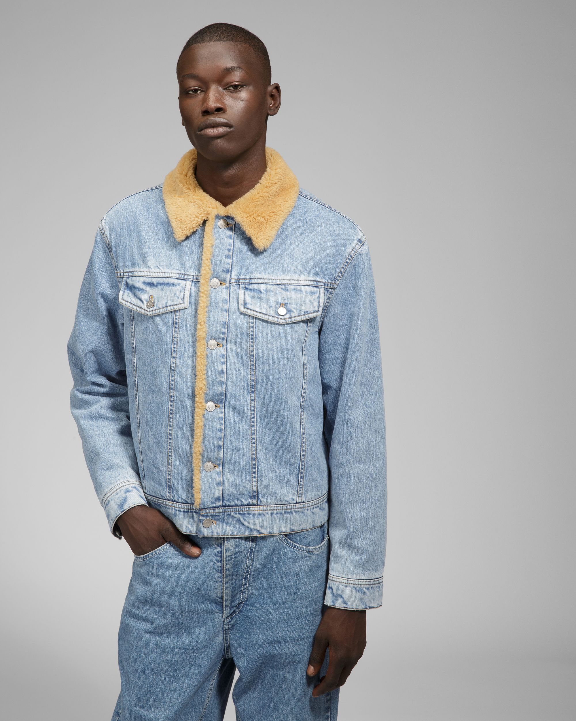 Veste Avec Détail En Mouton Retourné - Homme - Bally - 03