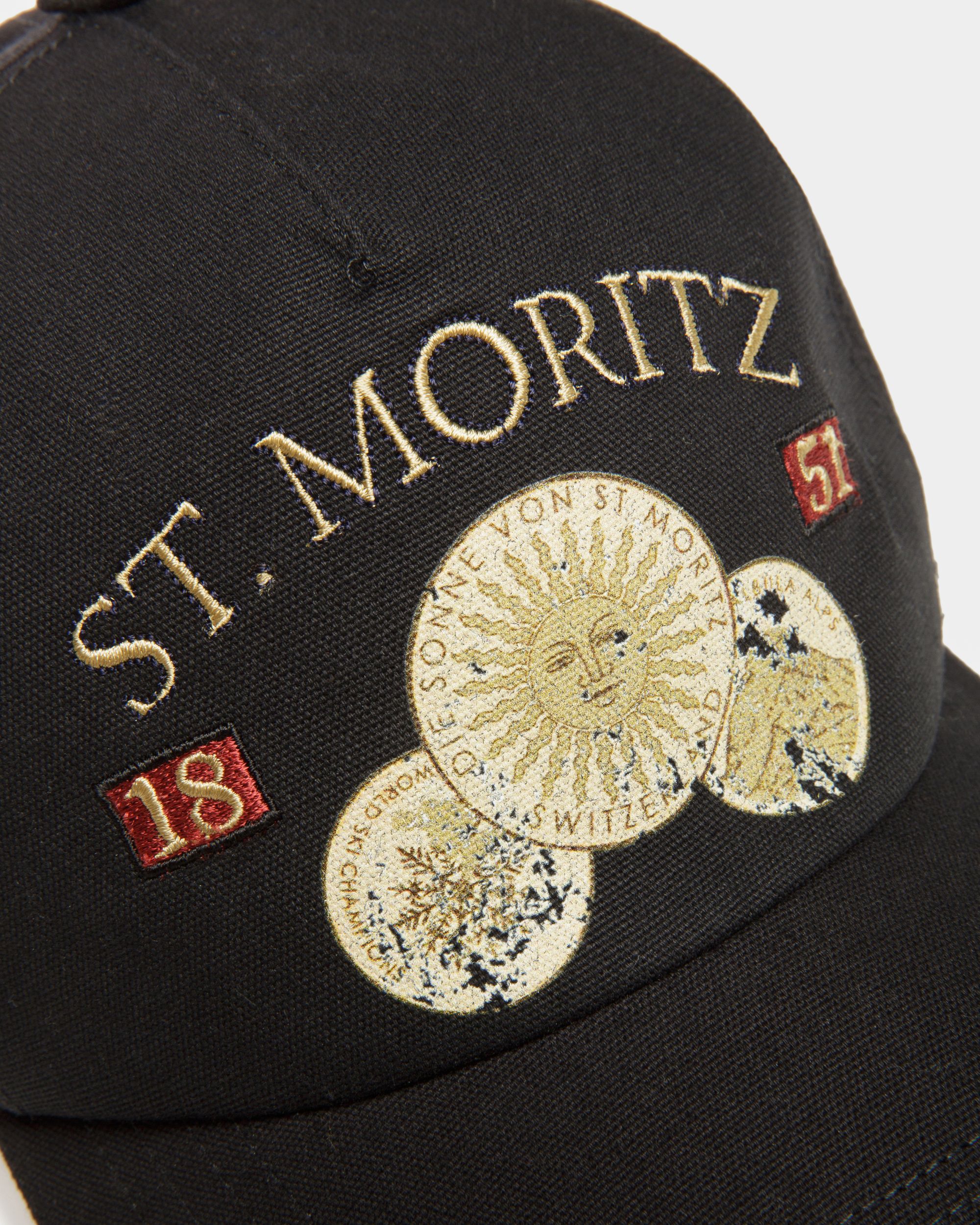 Casquette De Base-ball St Moritz En Coton Noir - Homme - Bally - 04