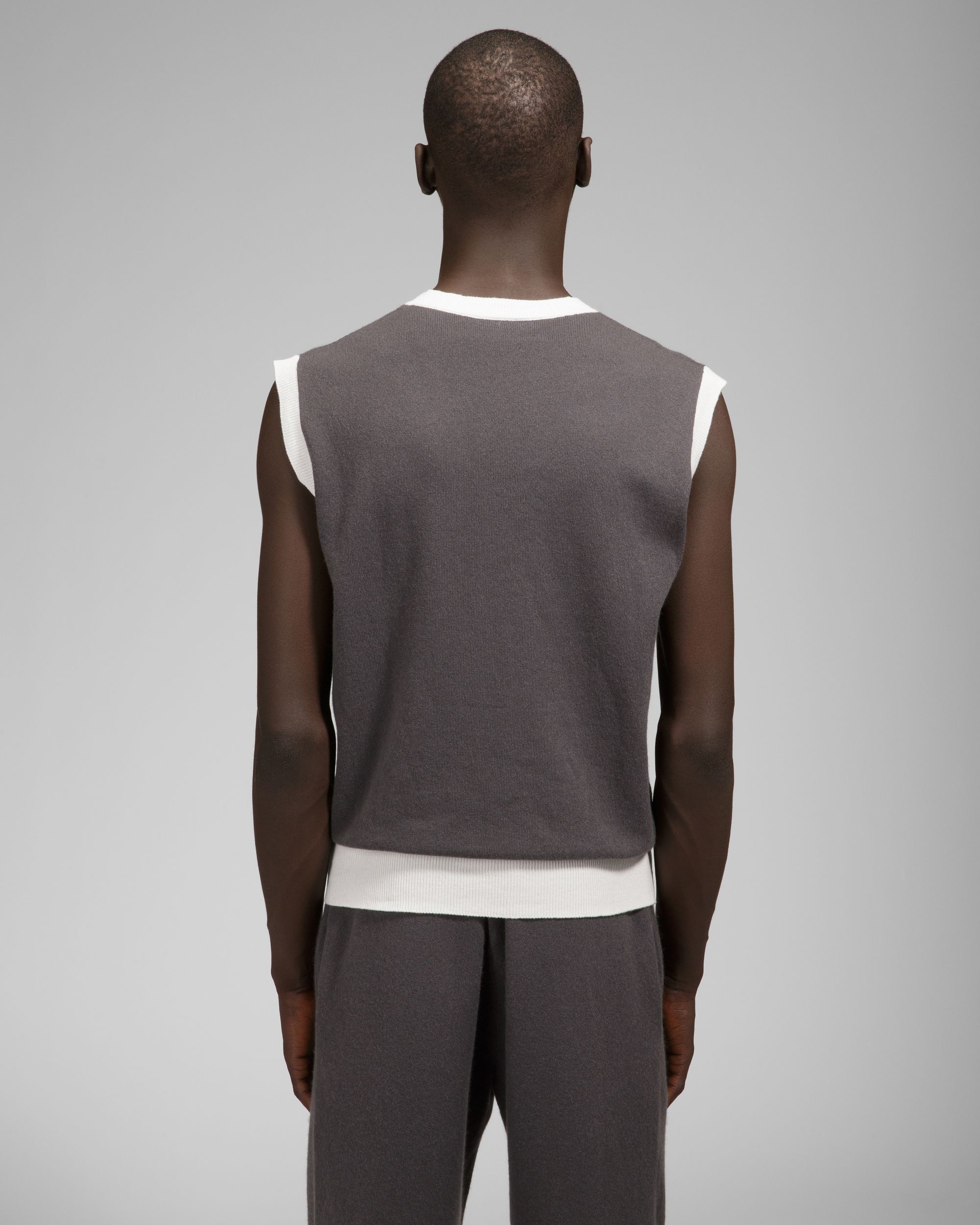 Cashmere Vest In Gray - Men's - Bally - 03