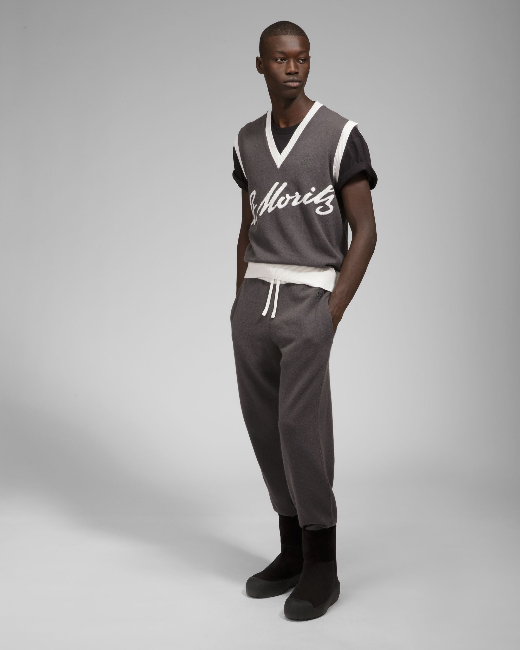 Cashmere Vest In Gray - Men's - Bally - 05