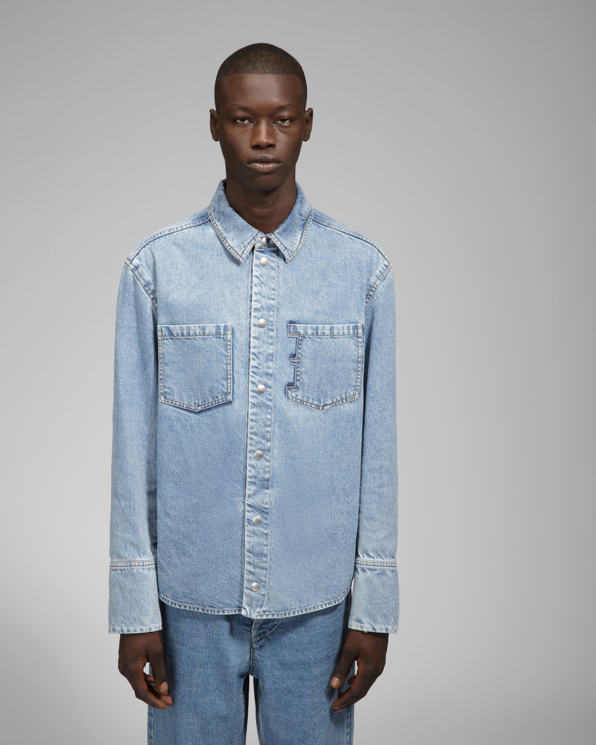 Baumwollhemd Baumwollhemd In Denimblau - Herren - Bally - 04
