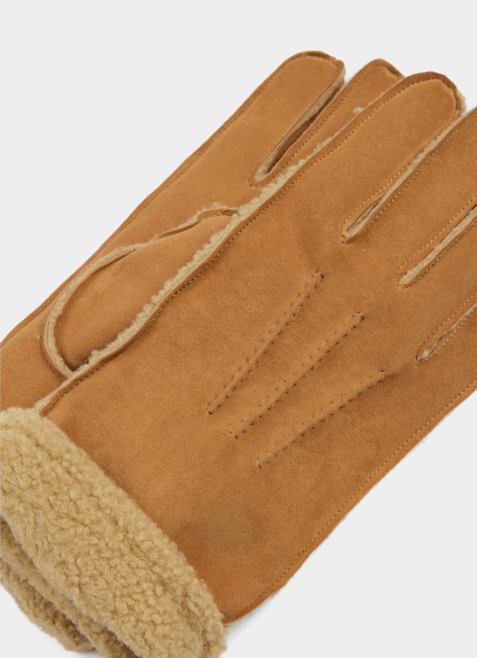Shearling Handschuhe Aus Leder in Desert - Herren - Bally - 02