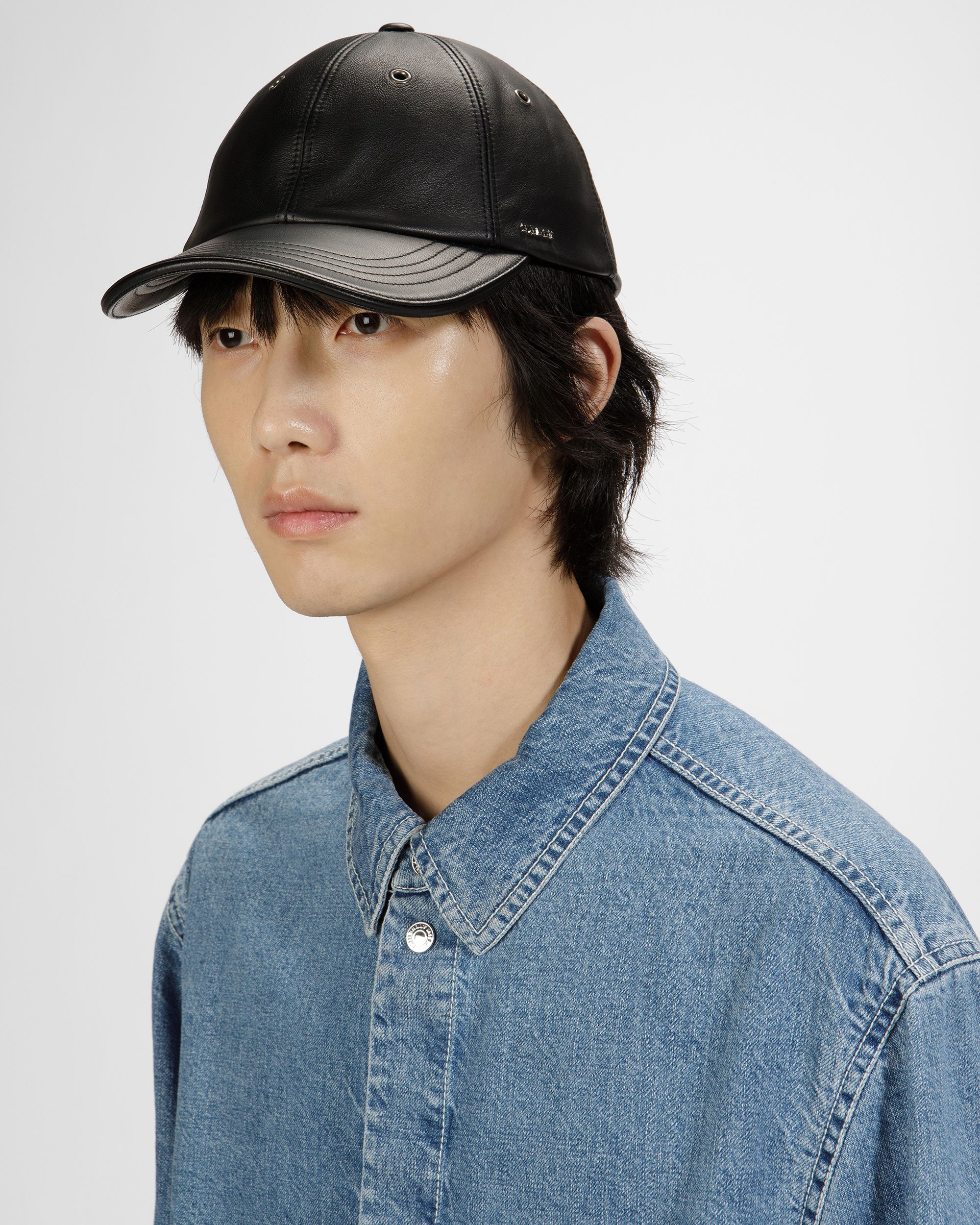 Basecap Aus Leder In Schwarz - Herren - Bally - 01
