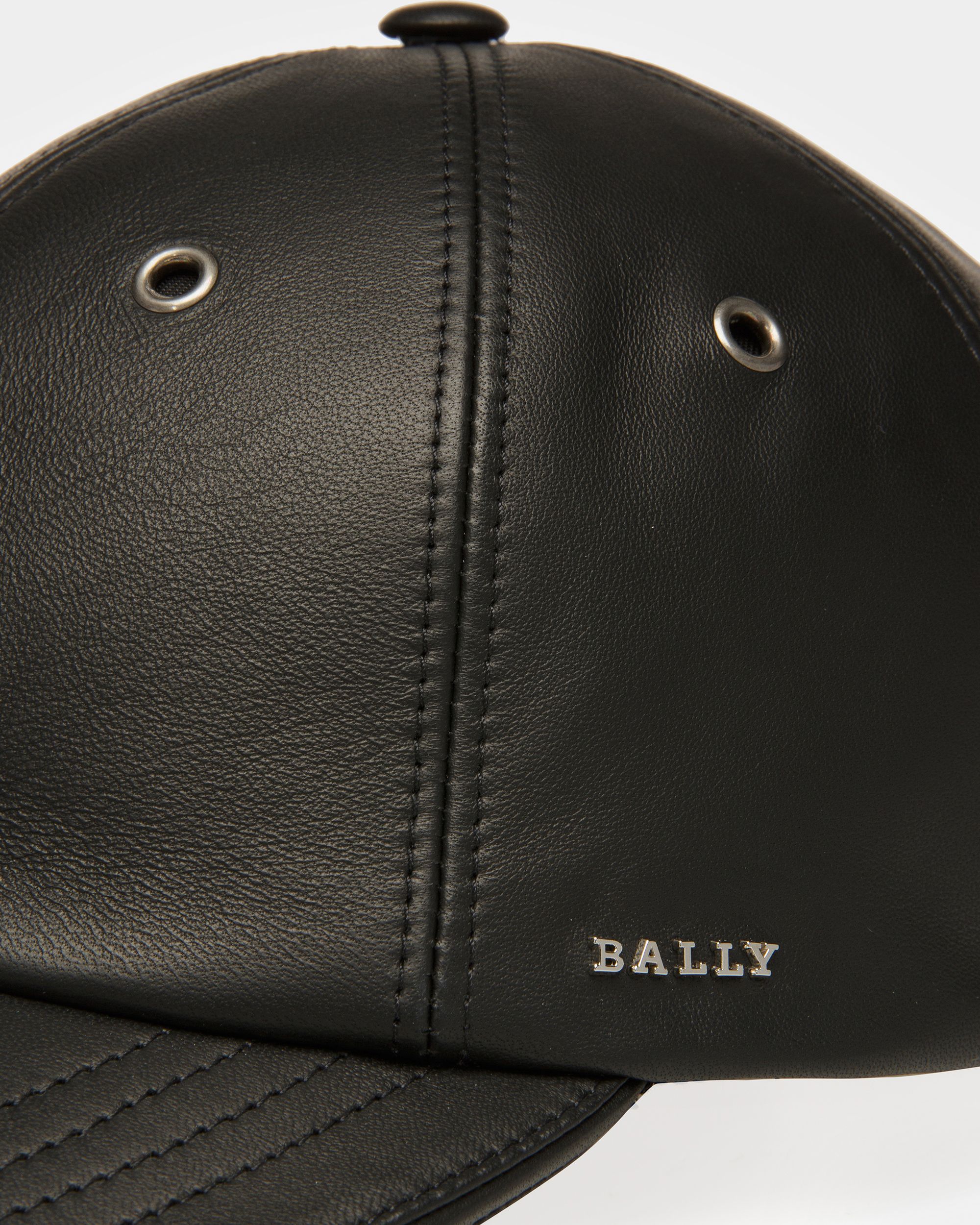 Basecap Aus Leder In Schwarz - Herren - Bally - 05