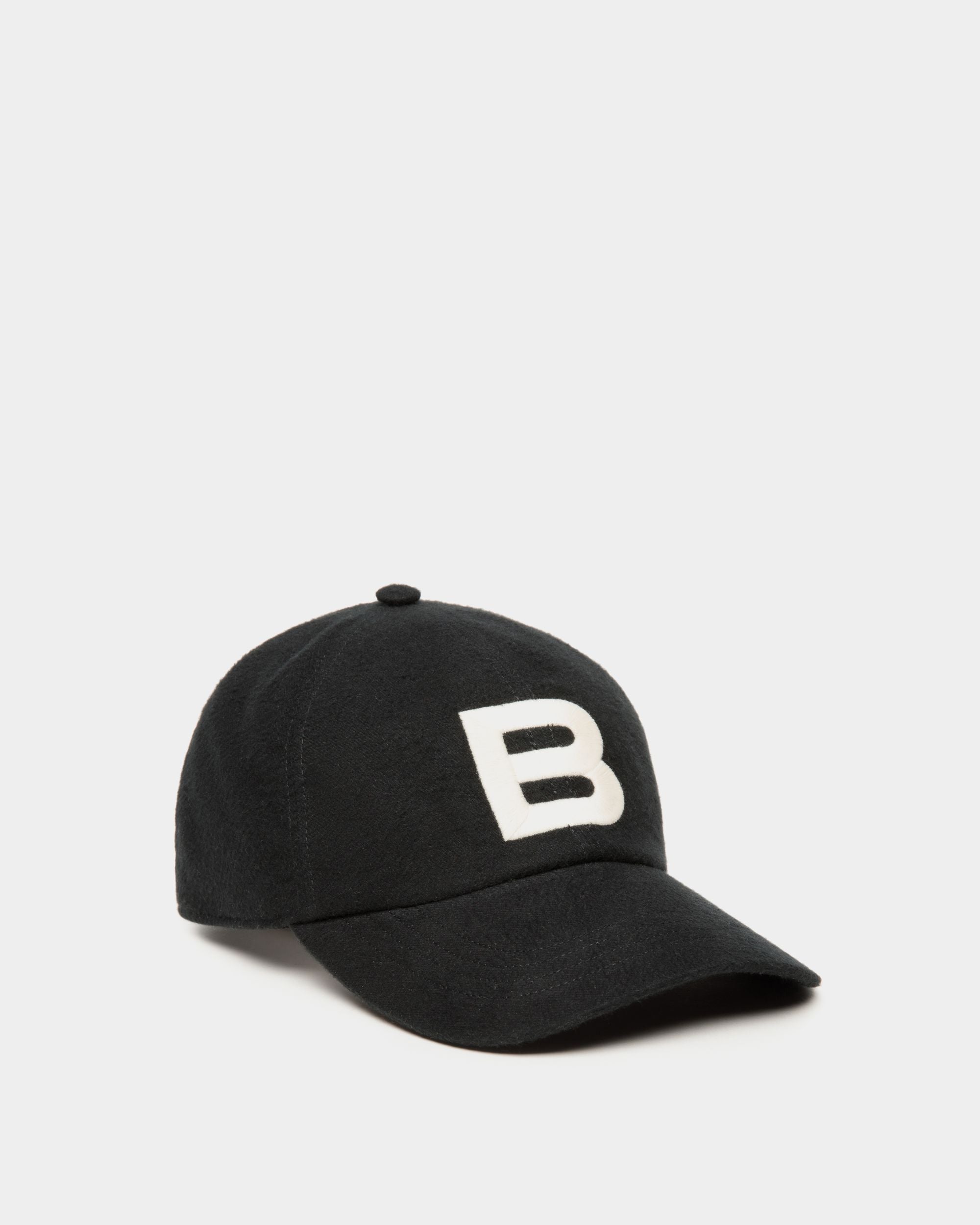 Casquette De Baseball Avec Logo En Coton Noir - Homme - Bally - 01