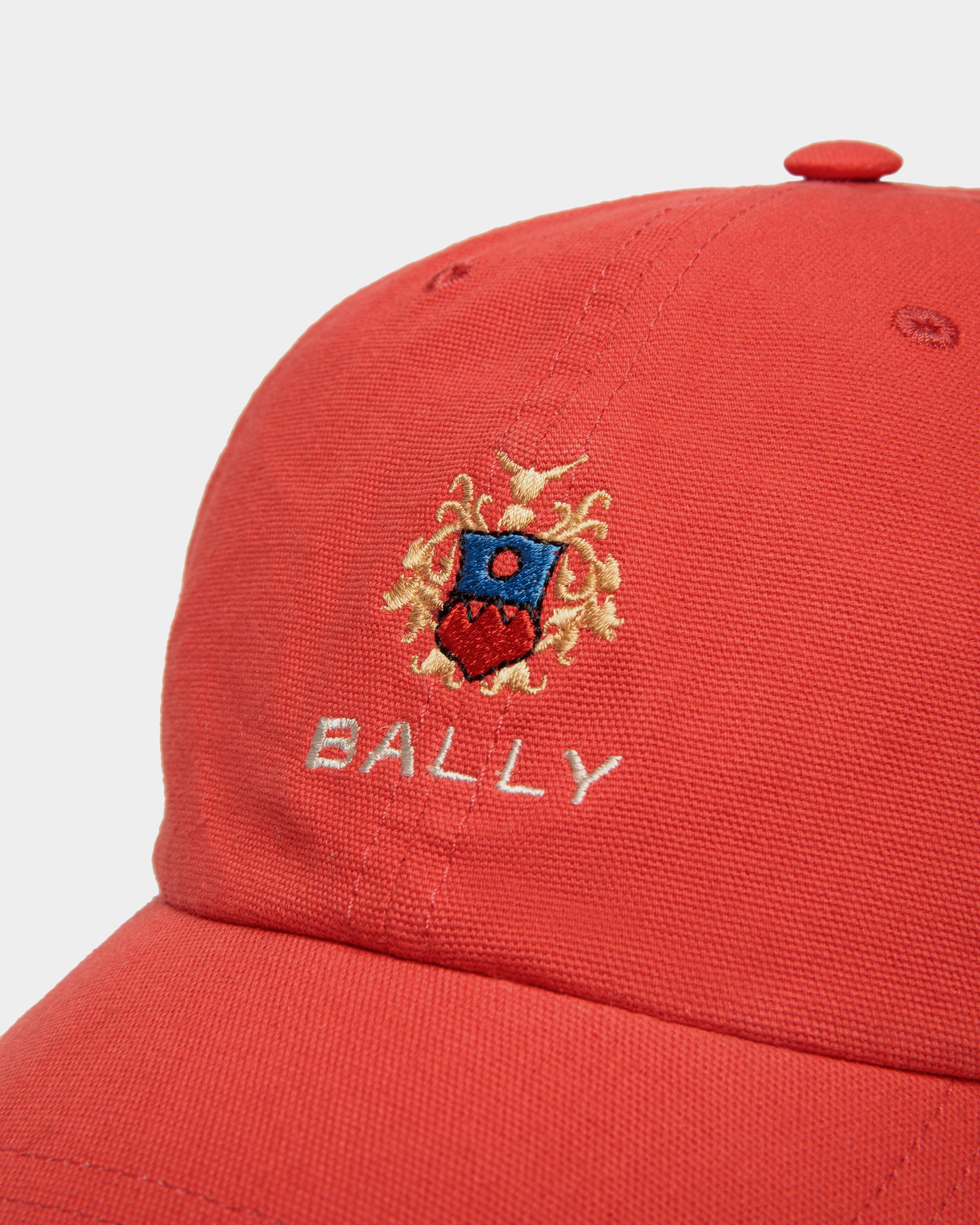 Casquette De Baseball Bally Crest Logo En Coton Candy Red - Homme - Bally - 03
