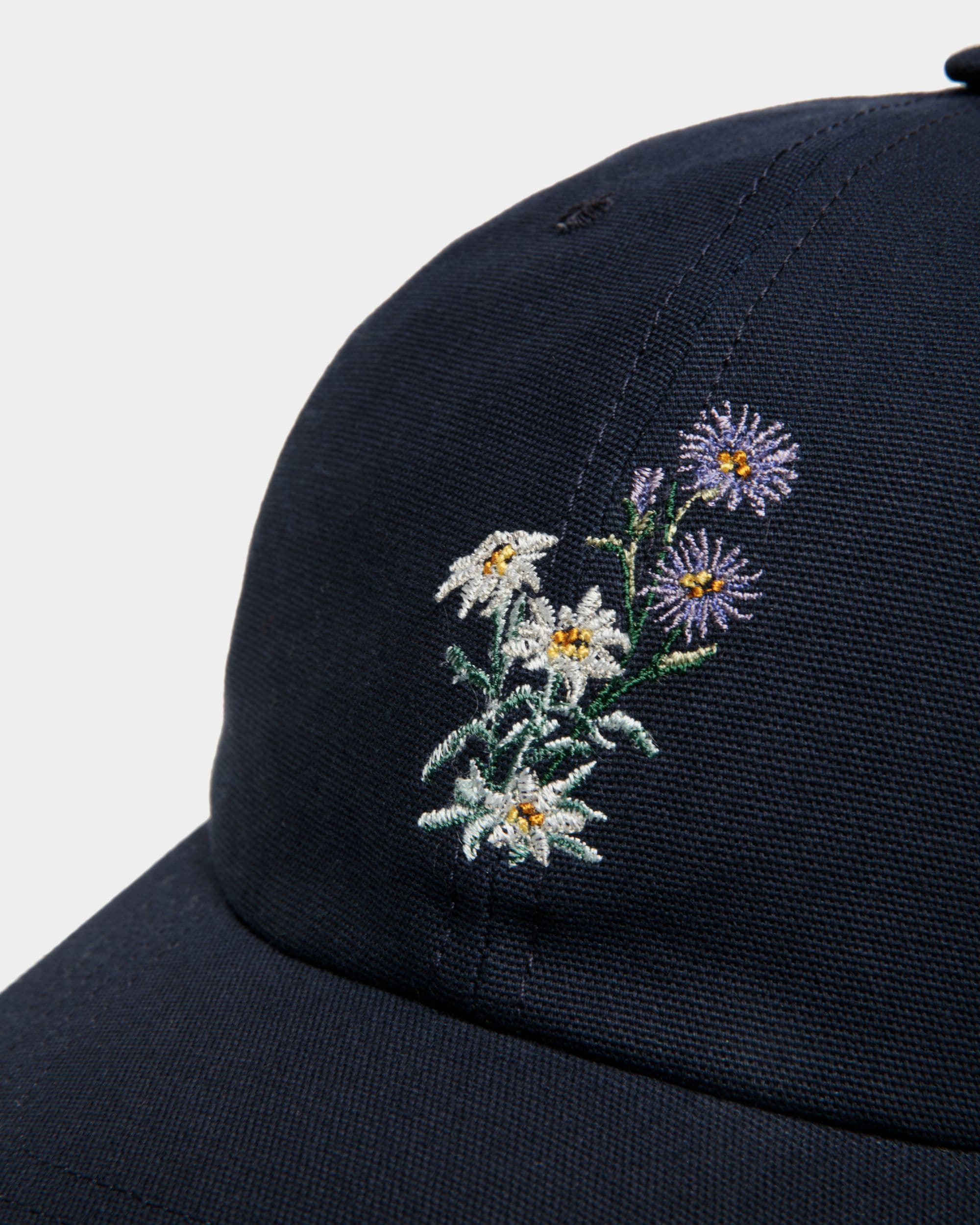 Casquette De Baseball Avec Mountain Flowers En Coton Navy Blue - Homme - Bally - 04