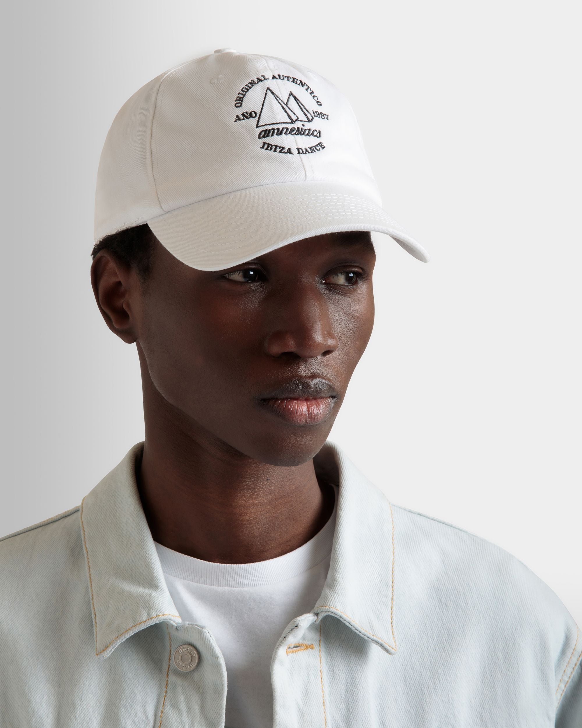 Gorra DJ Leo Mas X Bally De Algodón Blanco Con Bordado Amnesia - Hombre - Bally - 05