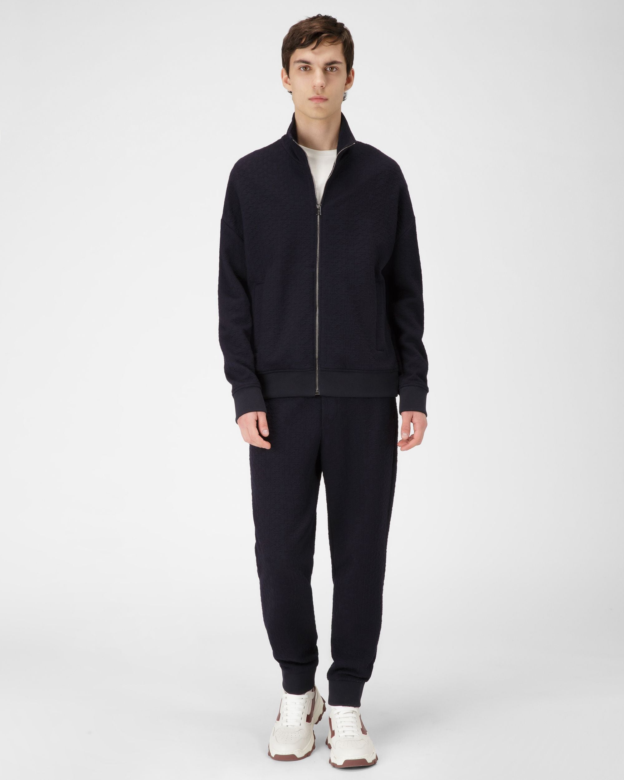 Mixed Jersey Sweatpants In Black - Men's - Bally - 04
