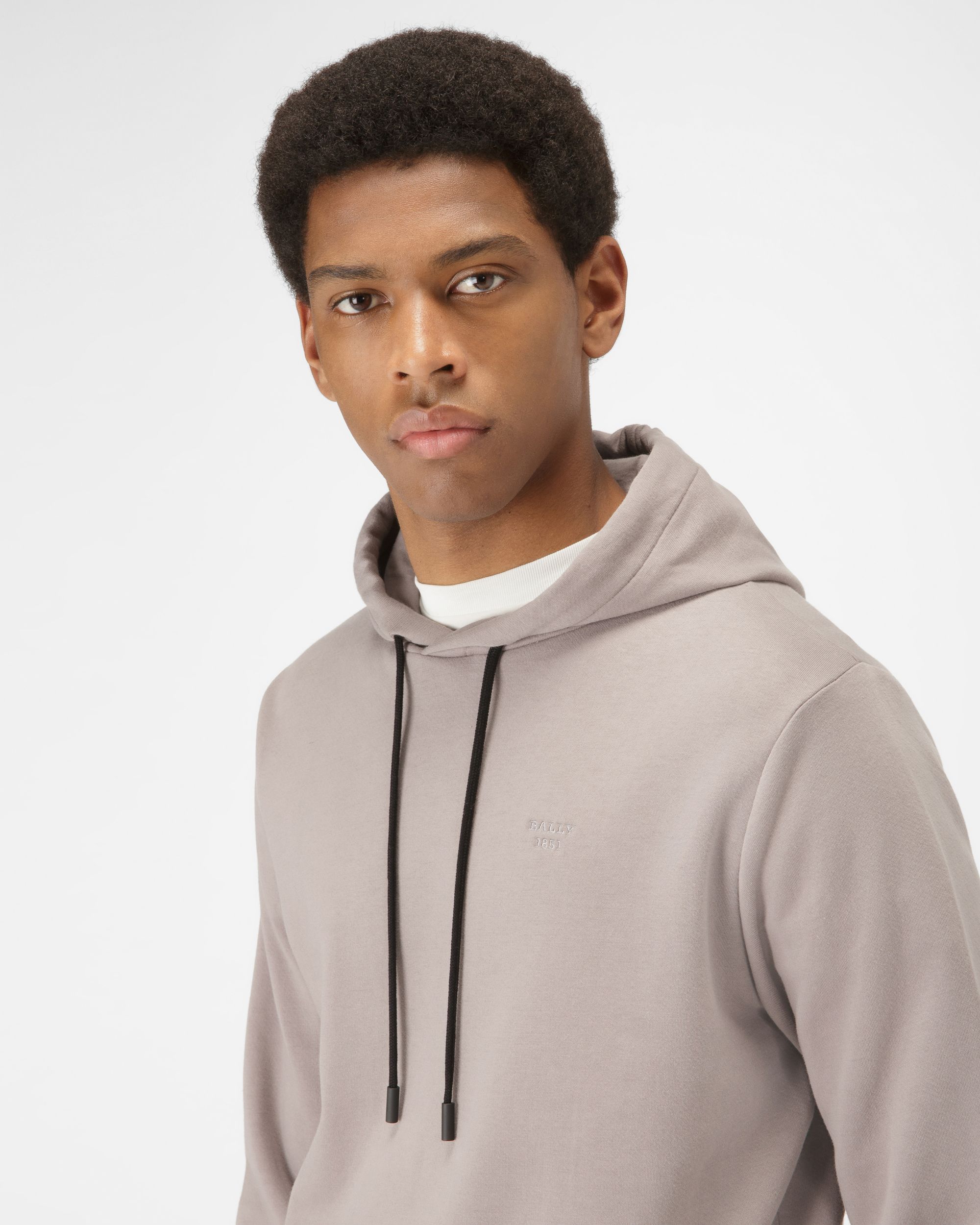 Sweat-Shirt En Coton Biologique Mélangé Gris - Homme - Bally - 02