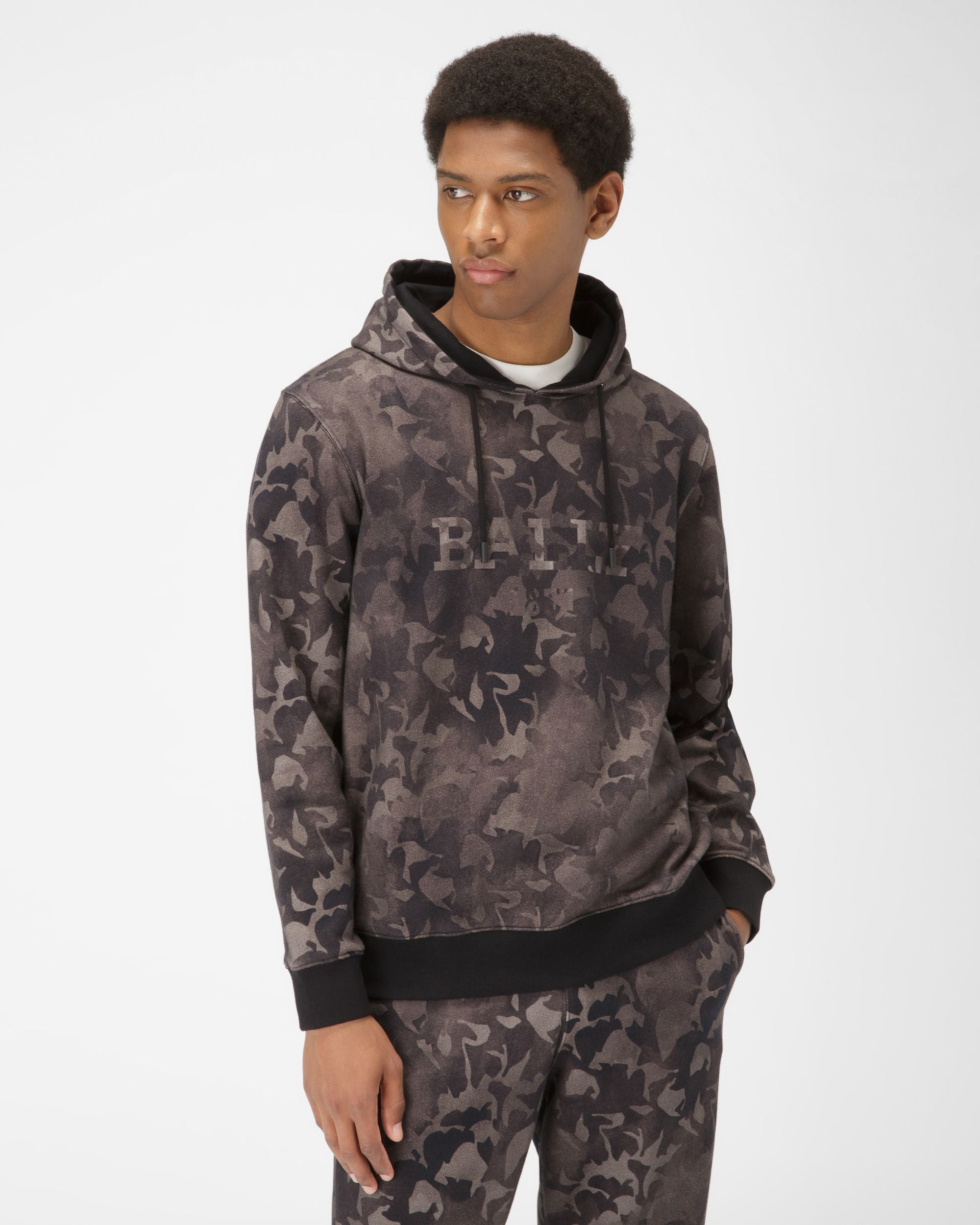Sweat-Shirt En Coton Biologique Noir - Homme - Bally - 01