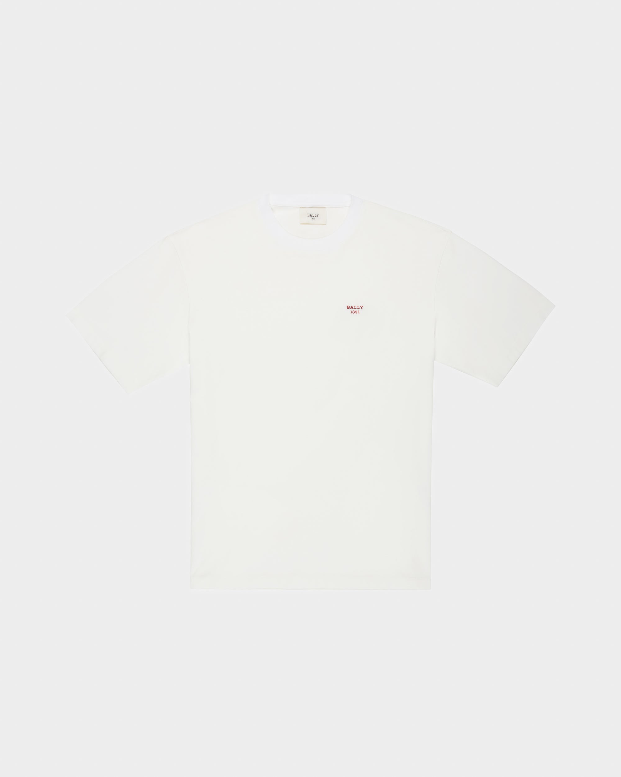 T-Shirt En Coton Biologique Ivoire - Homme - Bally - 04