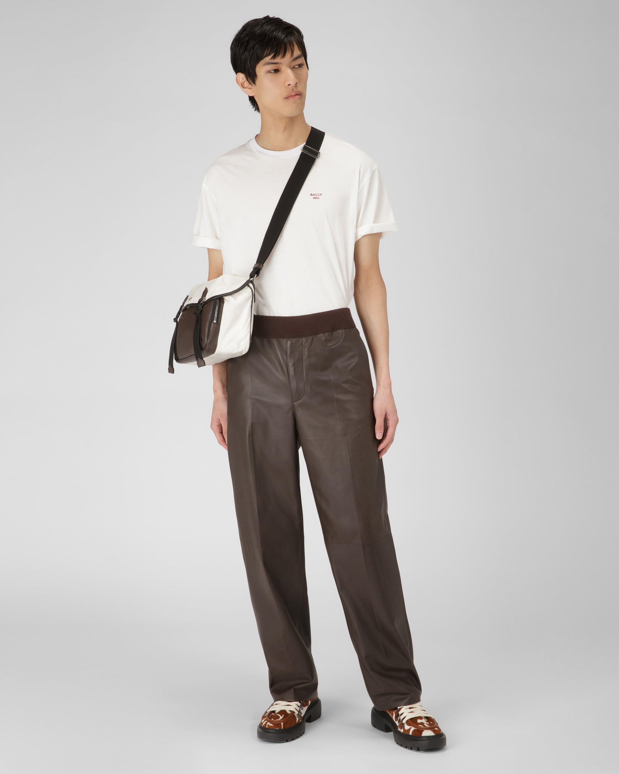 T-Shirt En Coton Biologique Ivoire - Homme - Bally - 05
