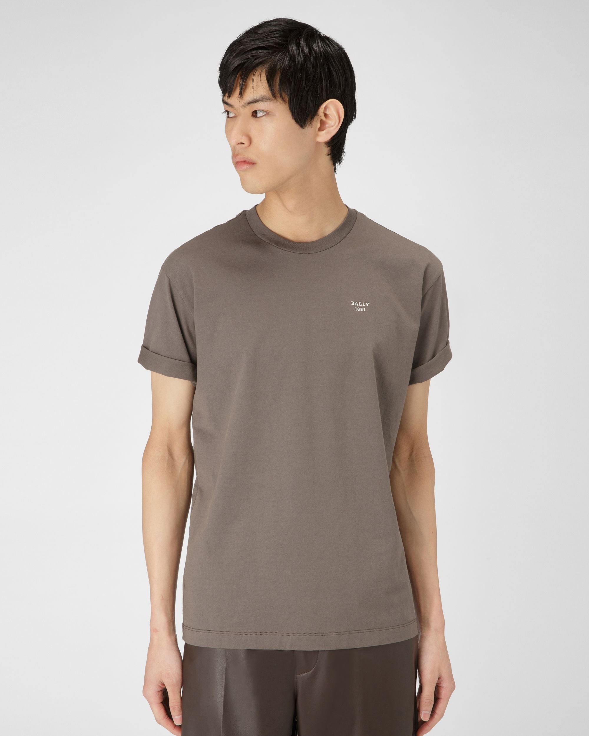 T-Shirt Aus Grüner Bio-Baumwolle - Herren - Bally - 01