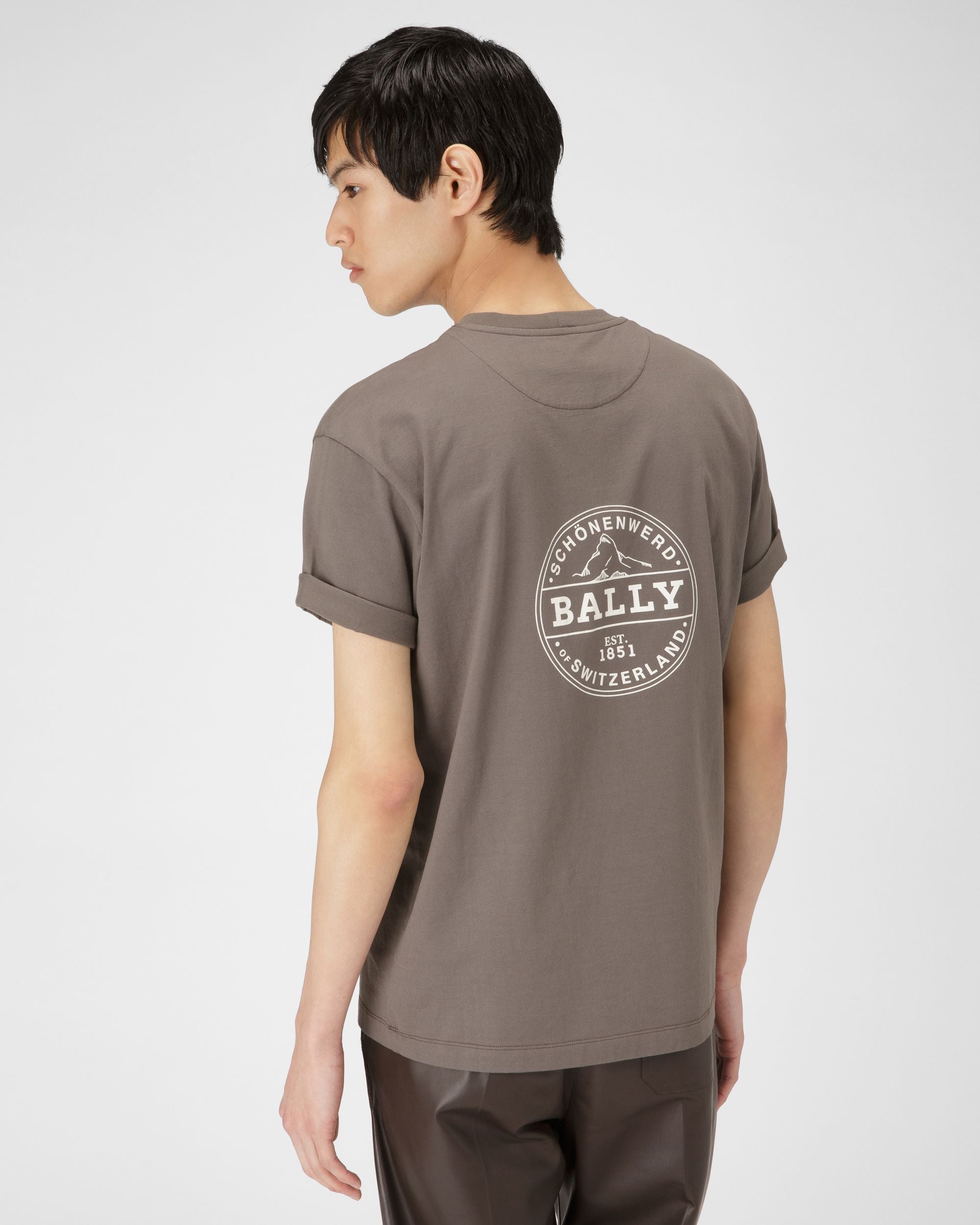 T-Shirt Aus Grüner Bio-Baumwolle - Herren - Bally - 03