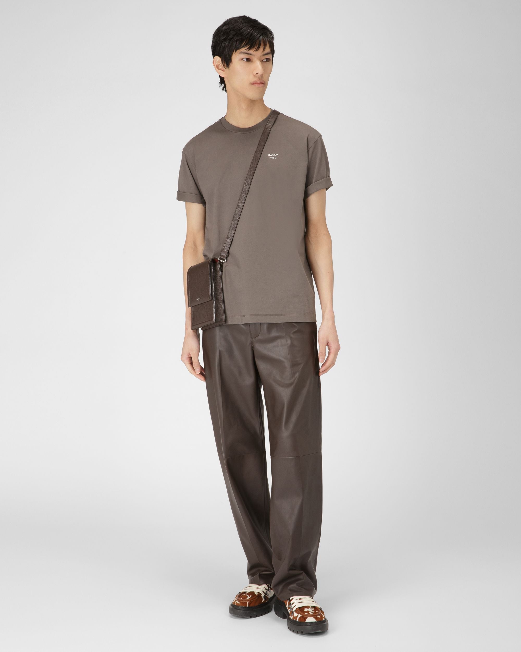 T-Shirt Aus Grüner Bio-Baumwolle - Herren - Bally - 05