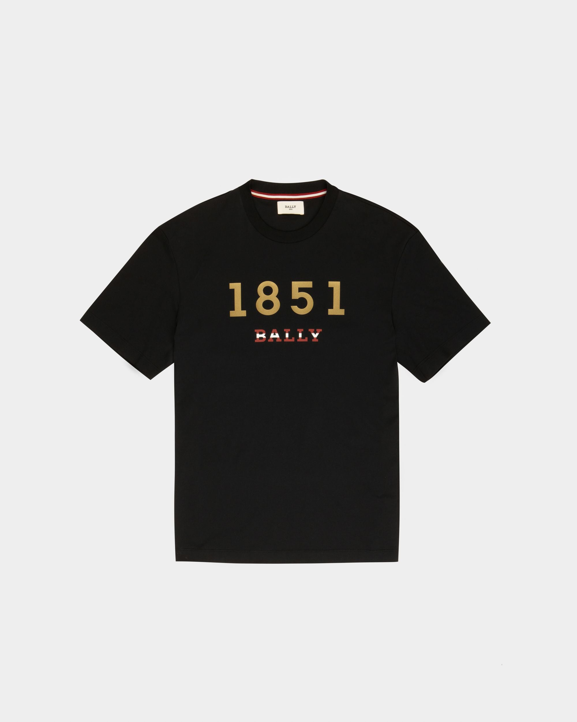 T-Shirt En Coton Noir - Homme - Bally - 01