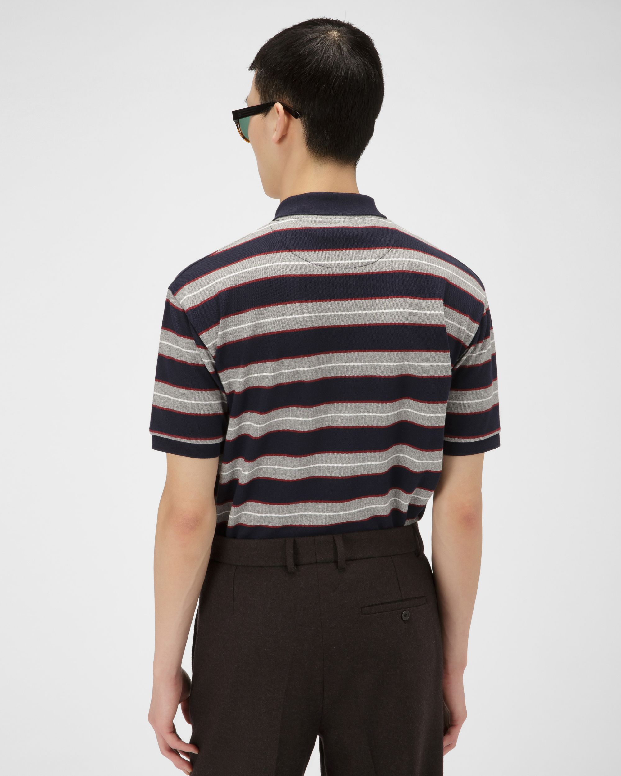 Baumwoll-Poloshirt In Marineblau - Herren - Bally - 03