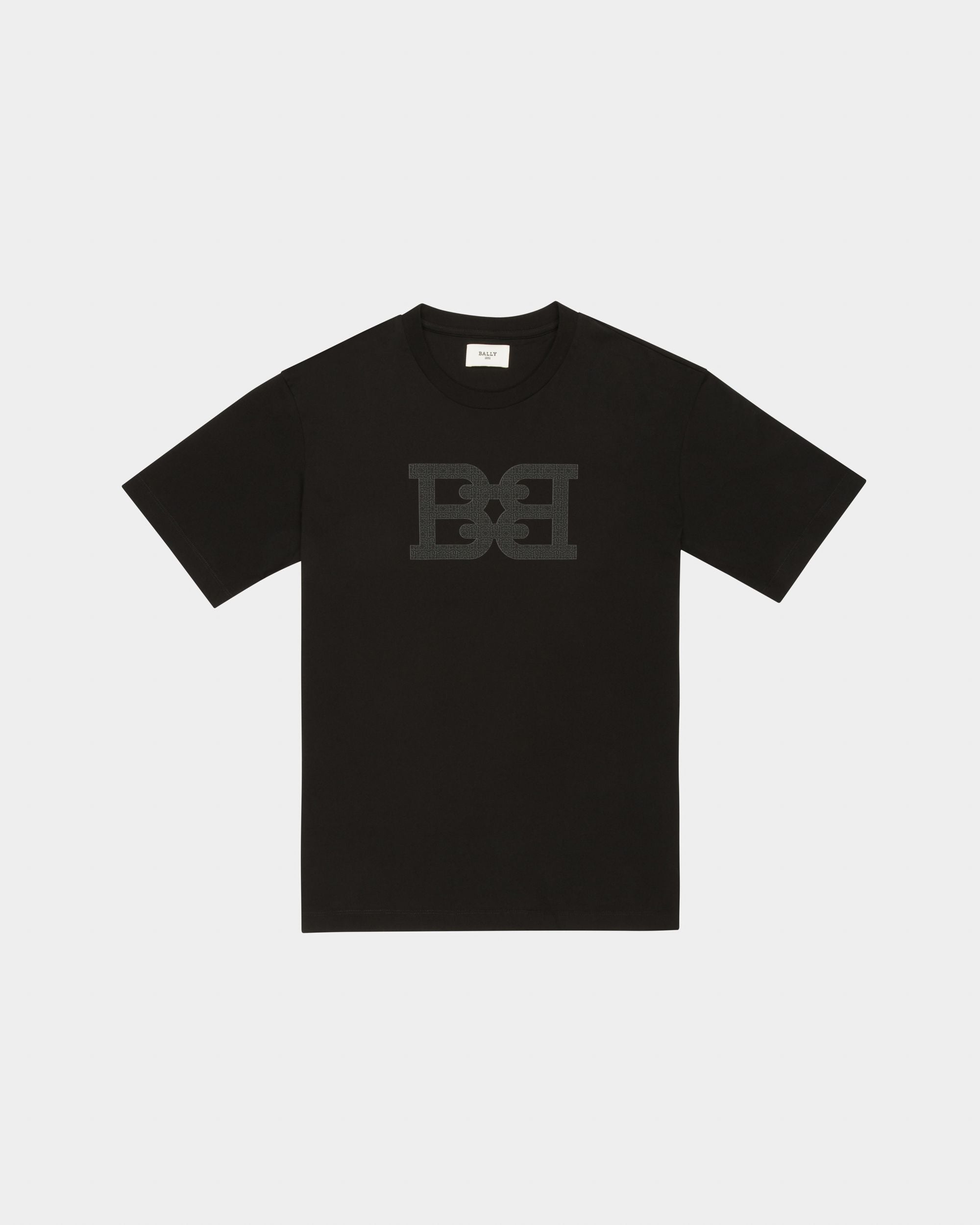 Organic Cotton T-Shirt In Black - Homme - Bally - 04