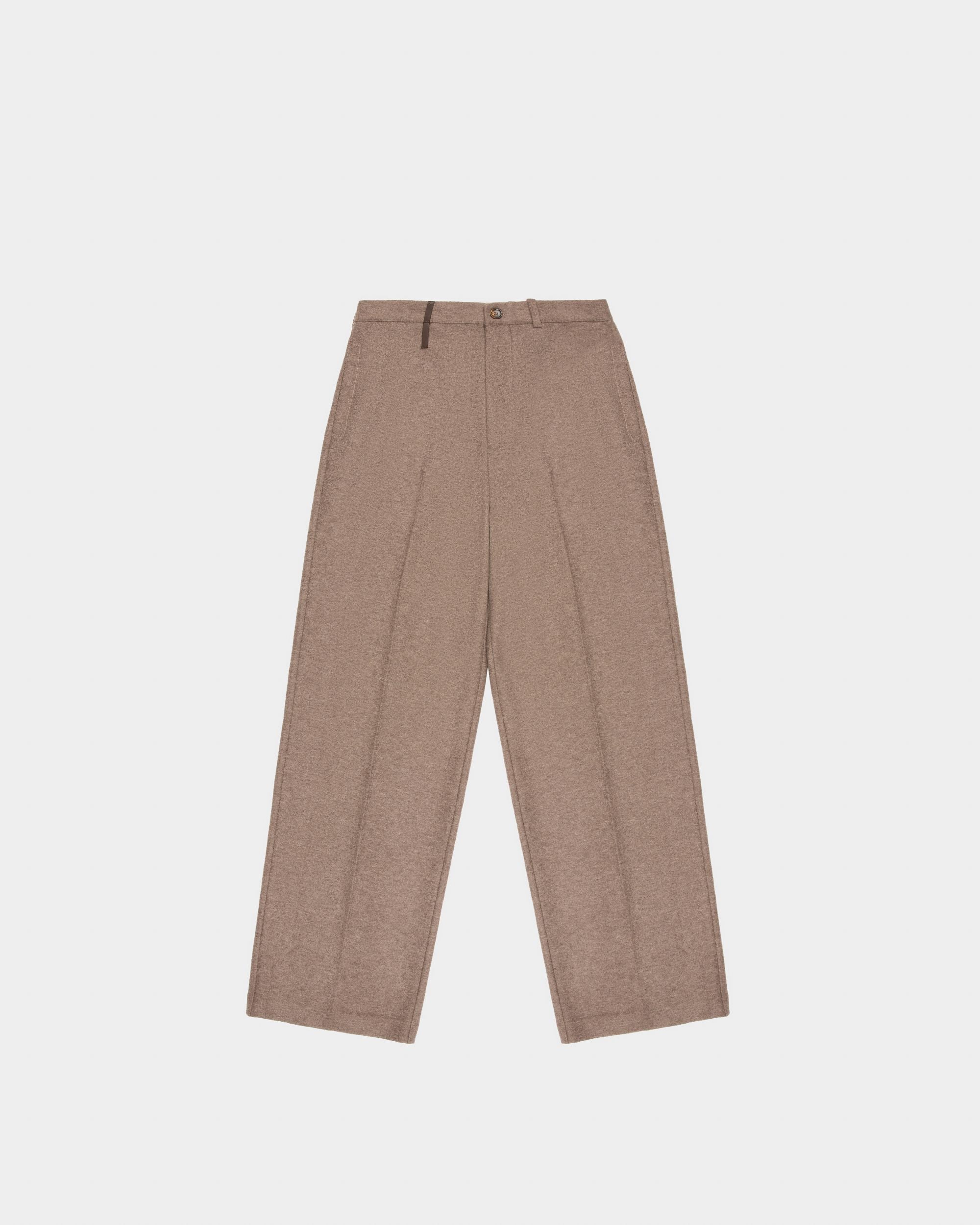Pantalon En Laine Mélangée Taupe - Homme - Bally - 04