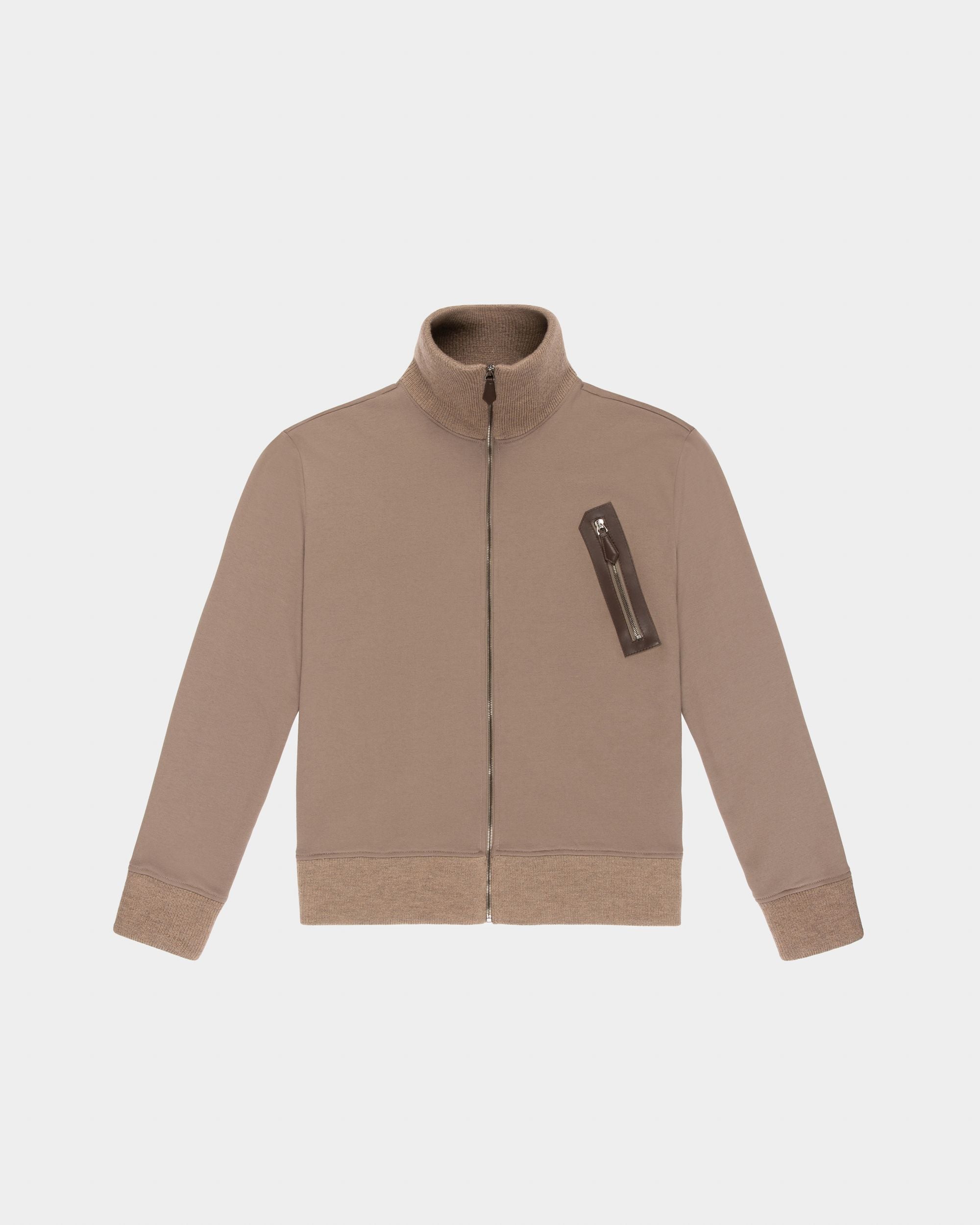 Sweatshirt Aus Taupefarbenem Bio-Baumwoll-Mischgewebe - Herren - Bally - 04
