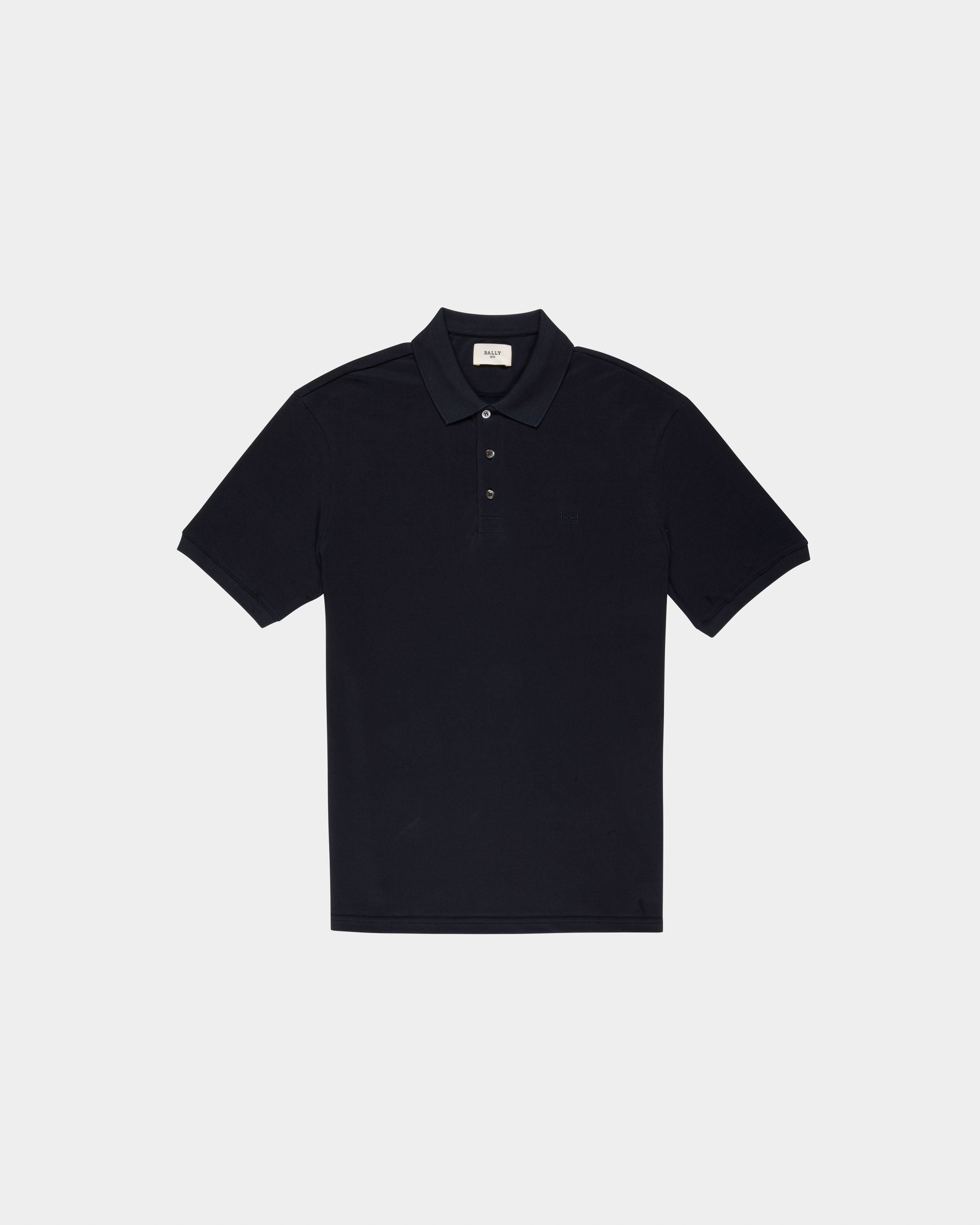 B-Chain Poloshirt Baumwoll-Poloshirt In Marineblau - Herren - Bally - 01