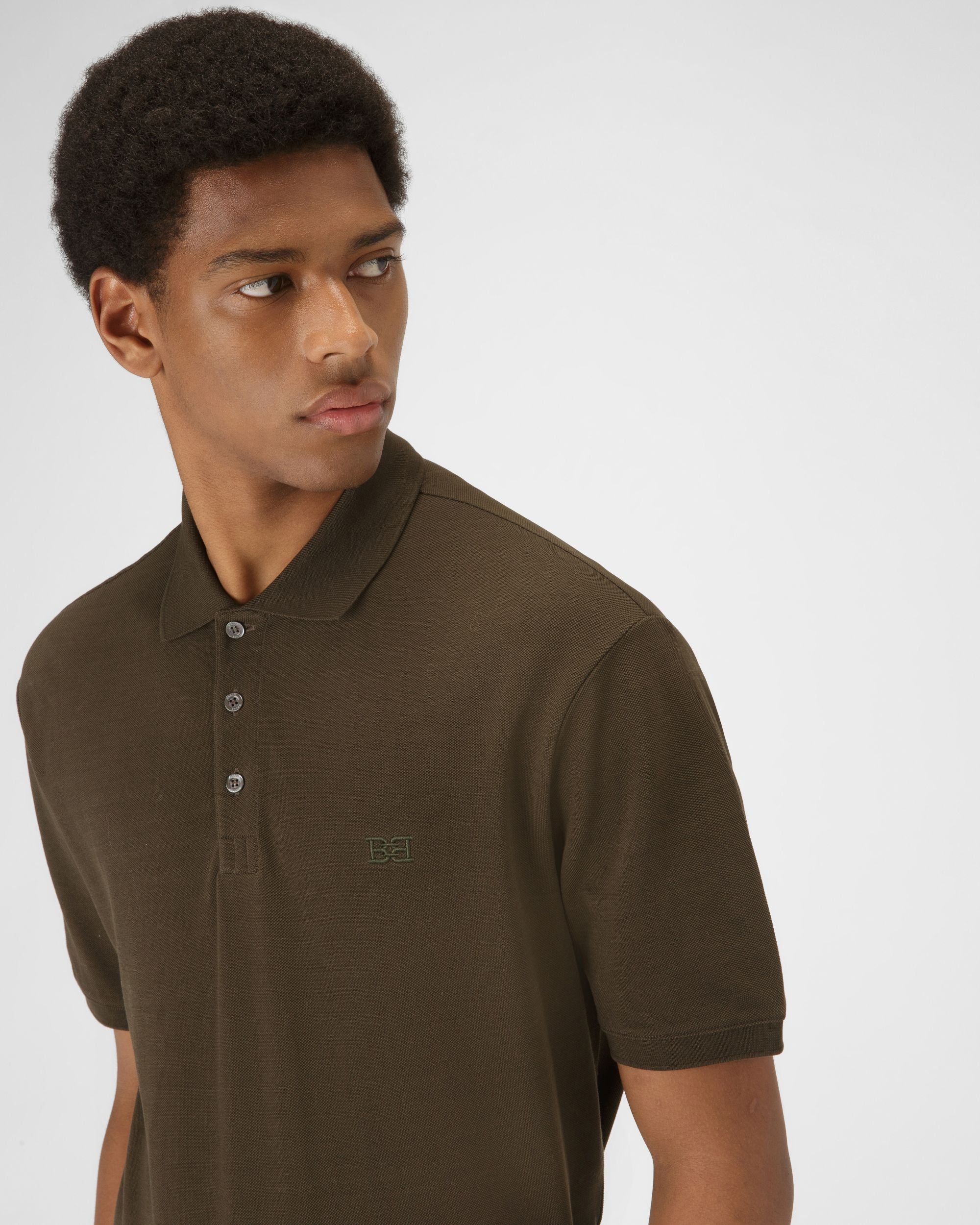 Polohemd Aus Militärgrüner Baumwolle - Herren - Bally - 02