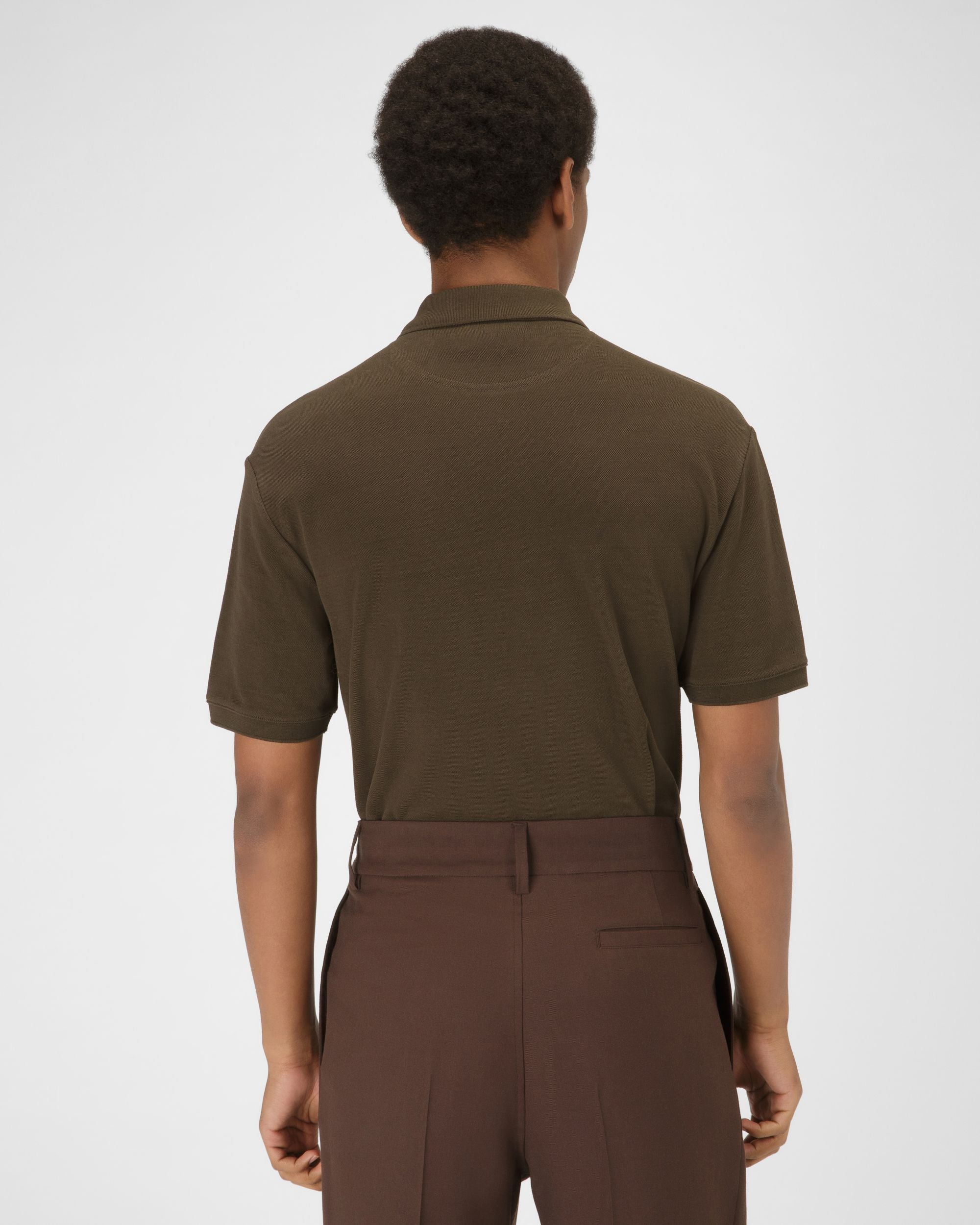 Polohemd Aus Militärgrüner Baumwolle - Herren - Bally - 03