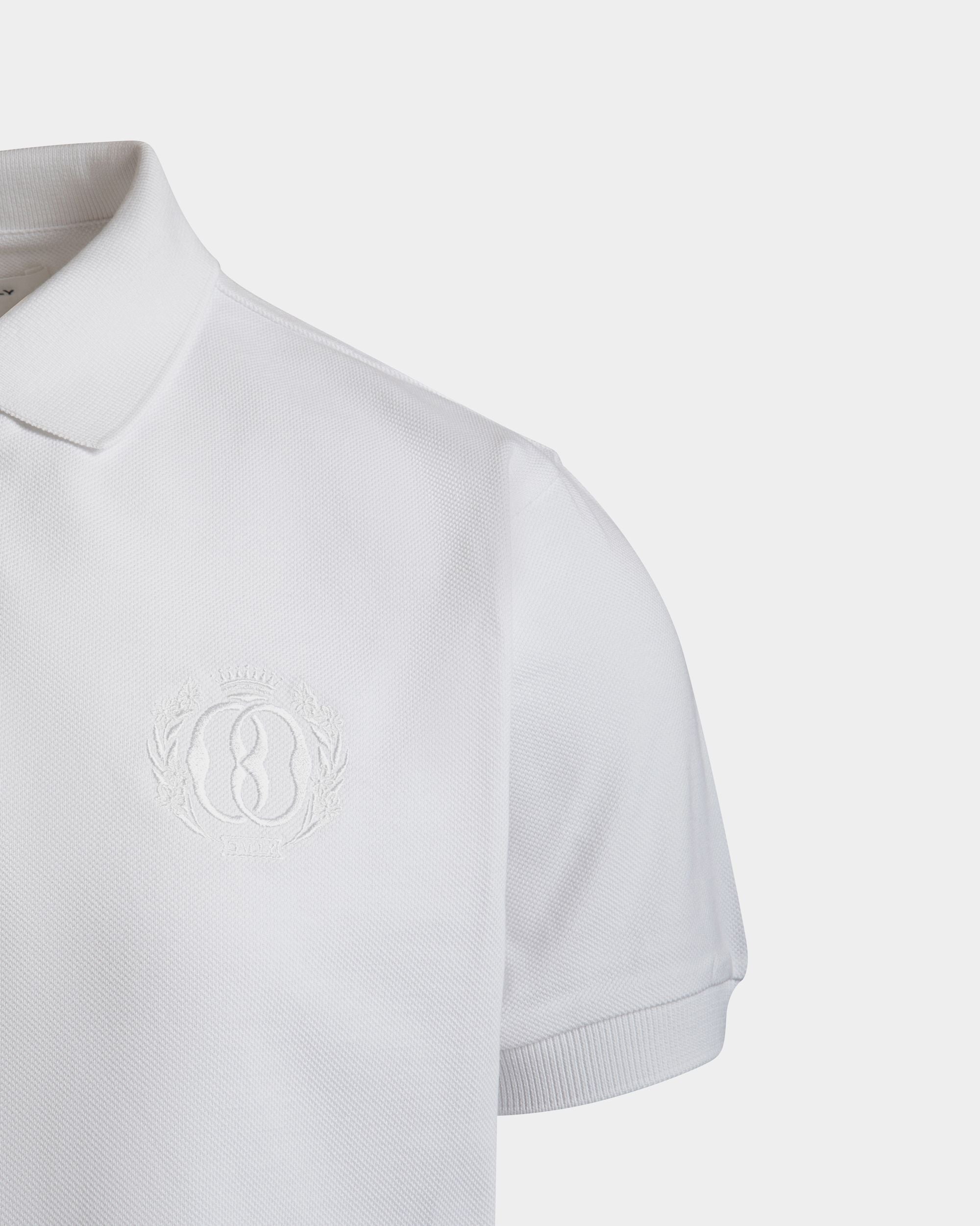 Polo Shirt In White Cotton - Men's - Bally - 02