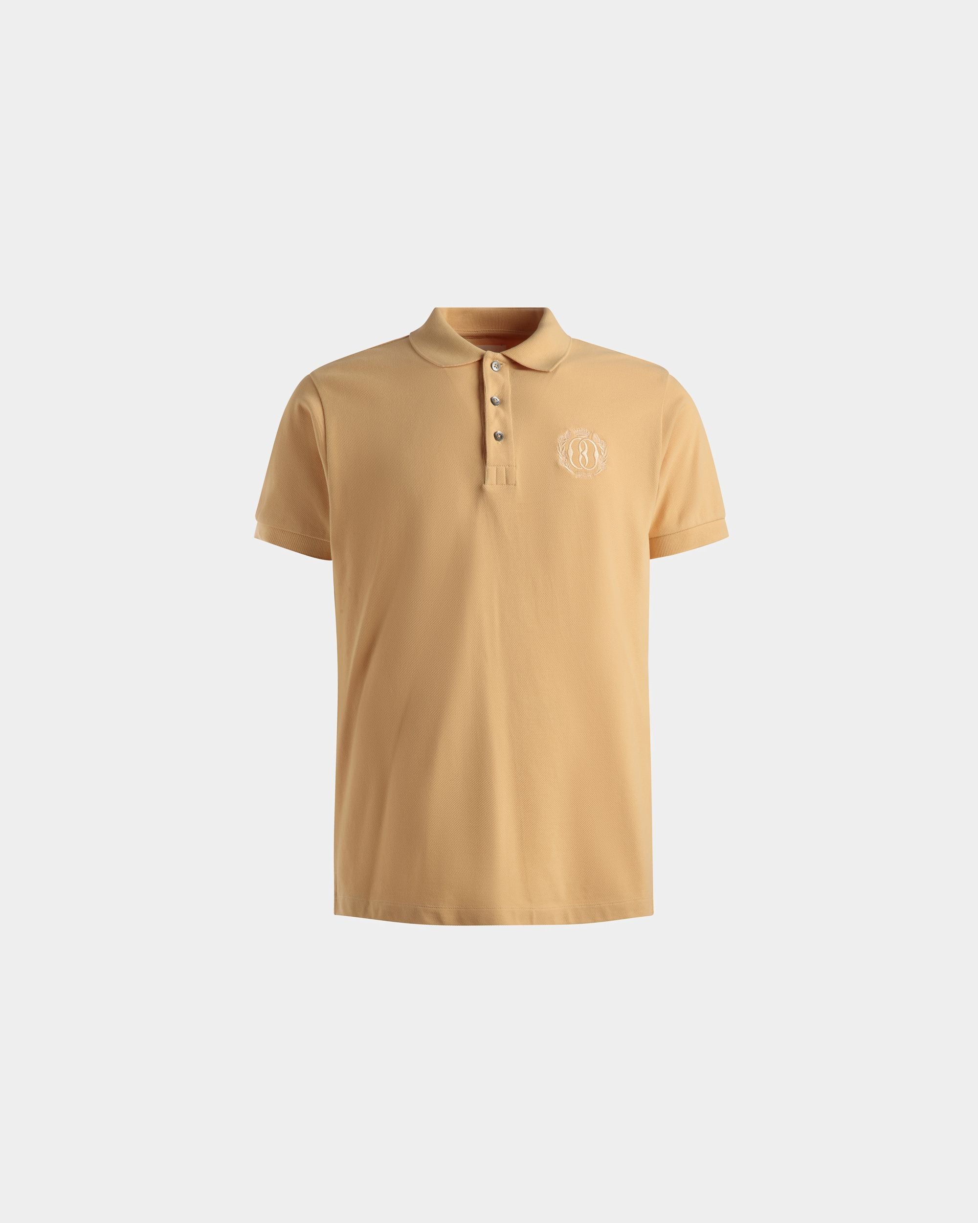 Polo Emblem De Algodón Color Crema - Hombre - Bally - 01