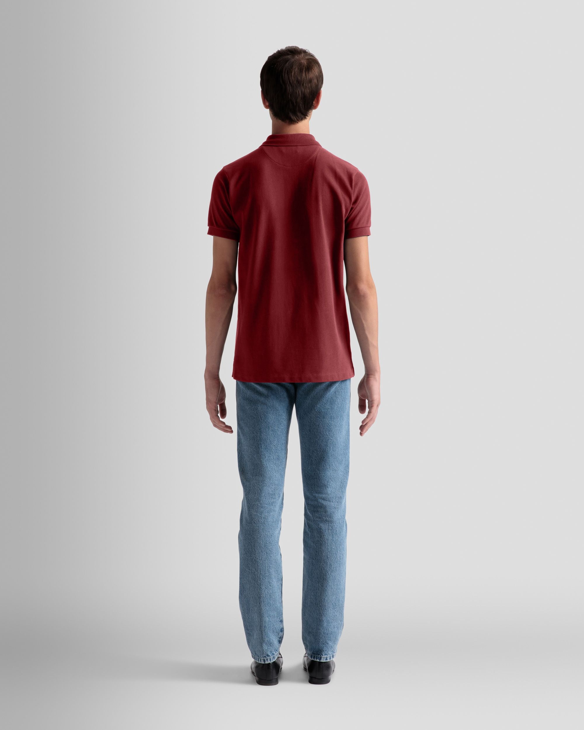 Emblem Poloshirt Aus Bordeauxroter Baumwolle - Herren - Bally - 06